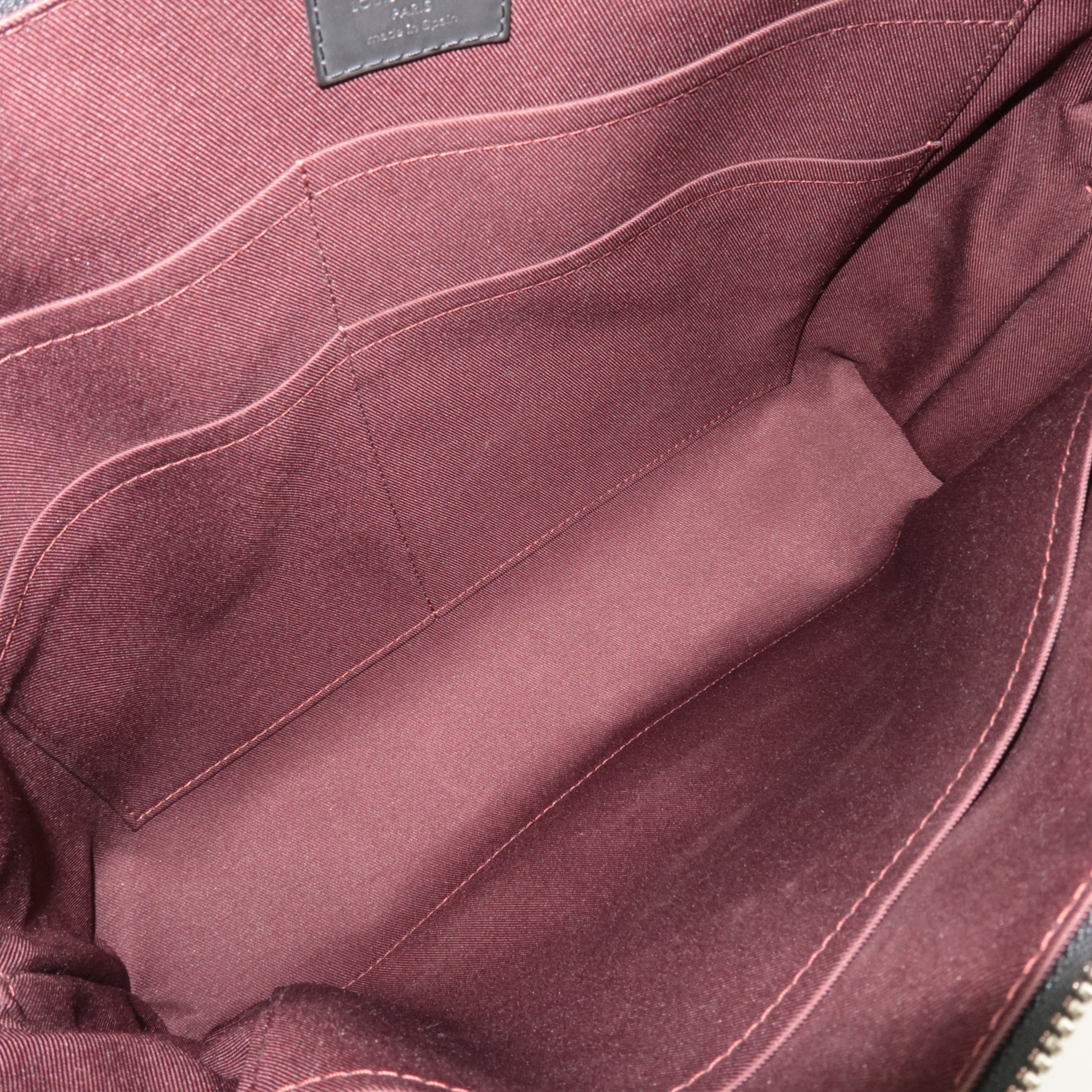 Louis Vuitton Monogram Macassar Porte Documents Jour 2Way Handbag M54019 CA4185 *Strap