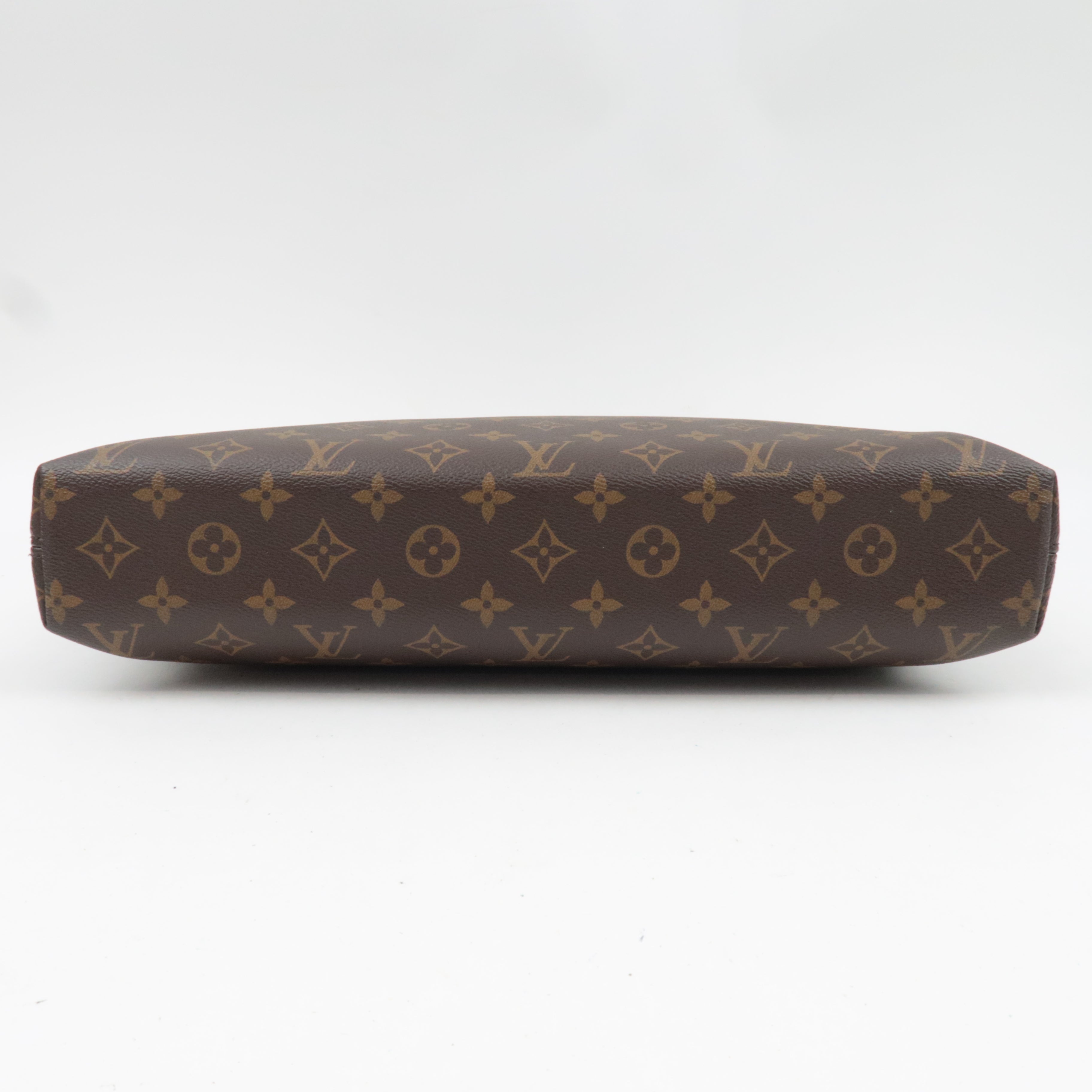 Louis Vuitton Monogram Macassar Porte Documents Jour 2Way Handbag M54019 CA4185 *Strap