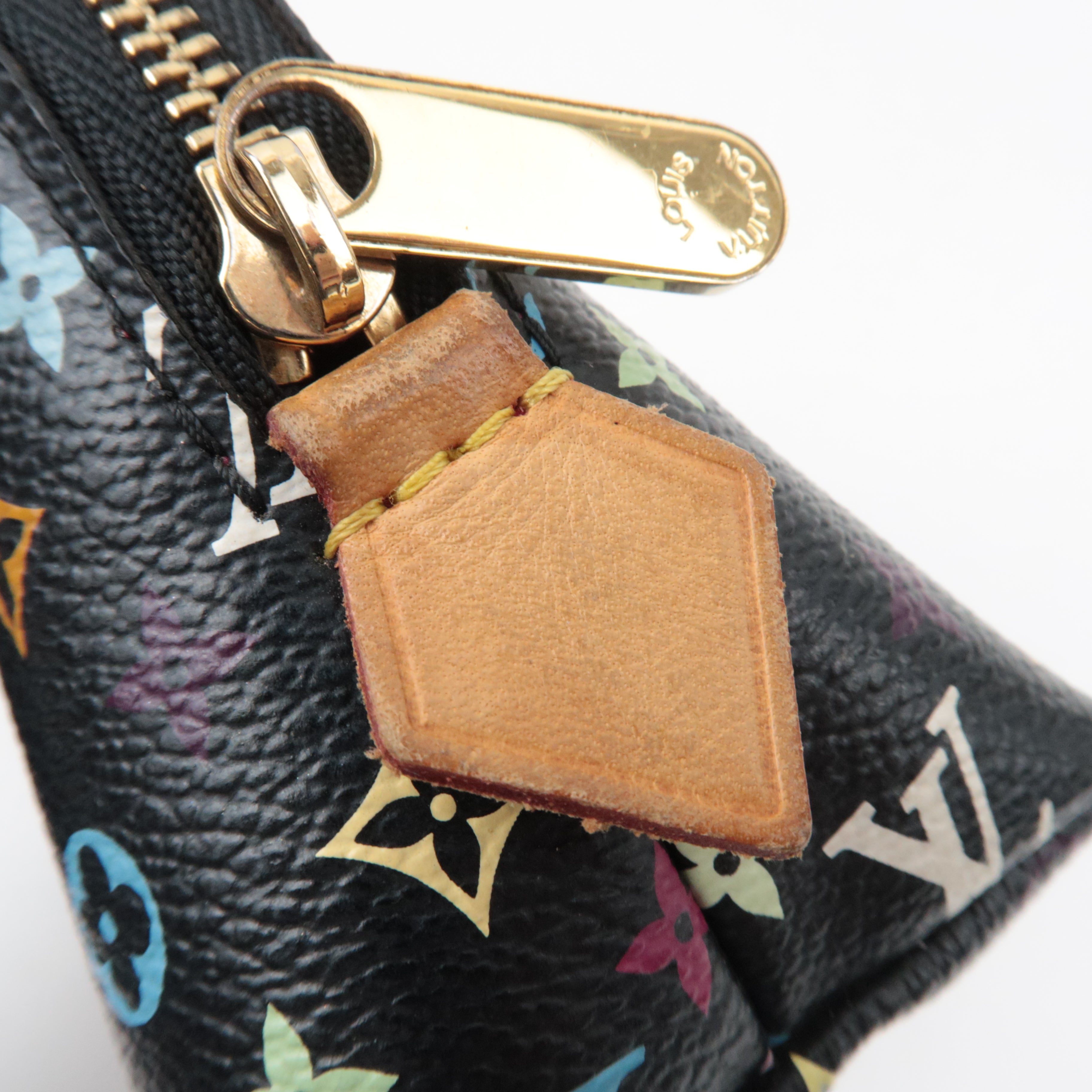 Louis Vuitton Monogram Multicolore Pochette Cosmetic Pouch Noir Grunard M47355 CA4121