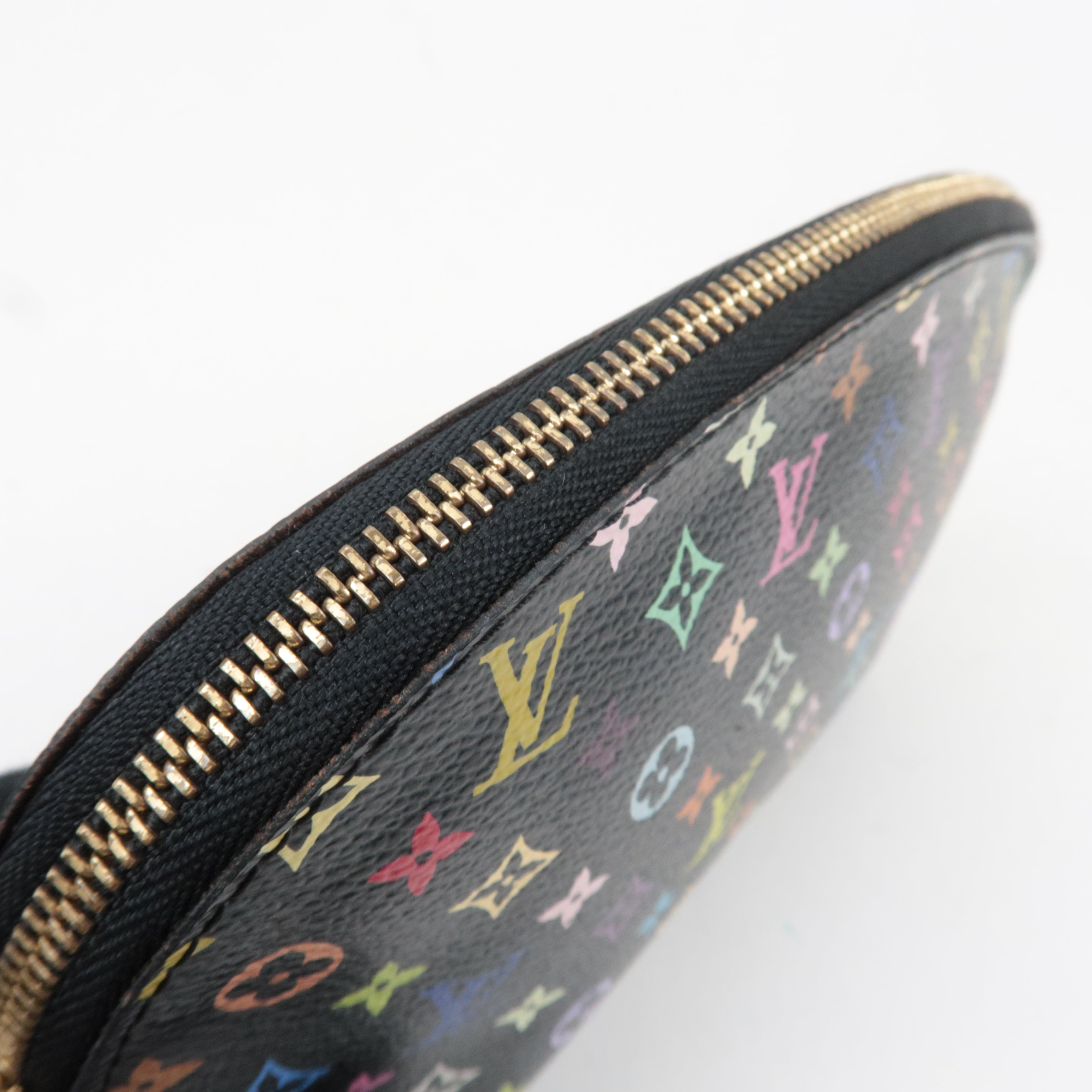 Louis Vuitton Monogram Multicolore Pochette Cosmetic Pouch Noir Grunard M47355 CA4121