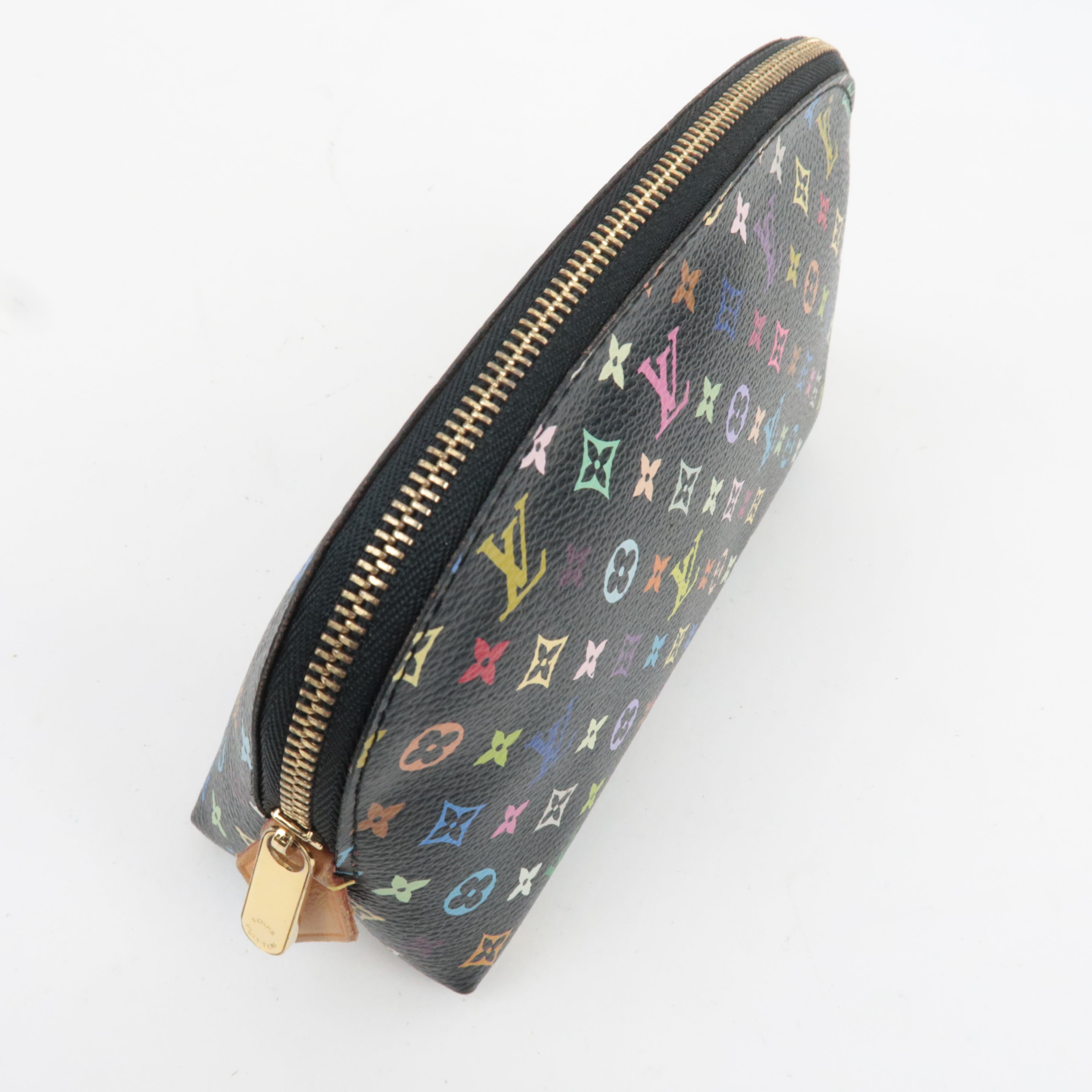 Louis Vuitton Monogram Multicolore Pochette Cosmetic Pouch Noir Grunard M47355 CA4121
