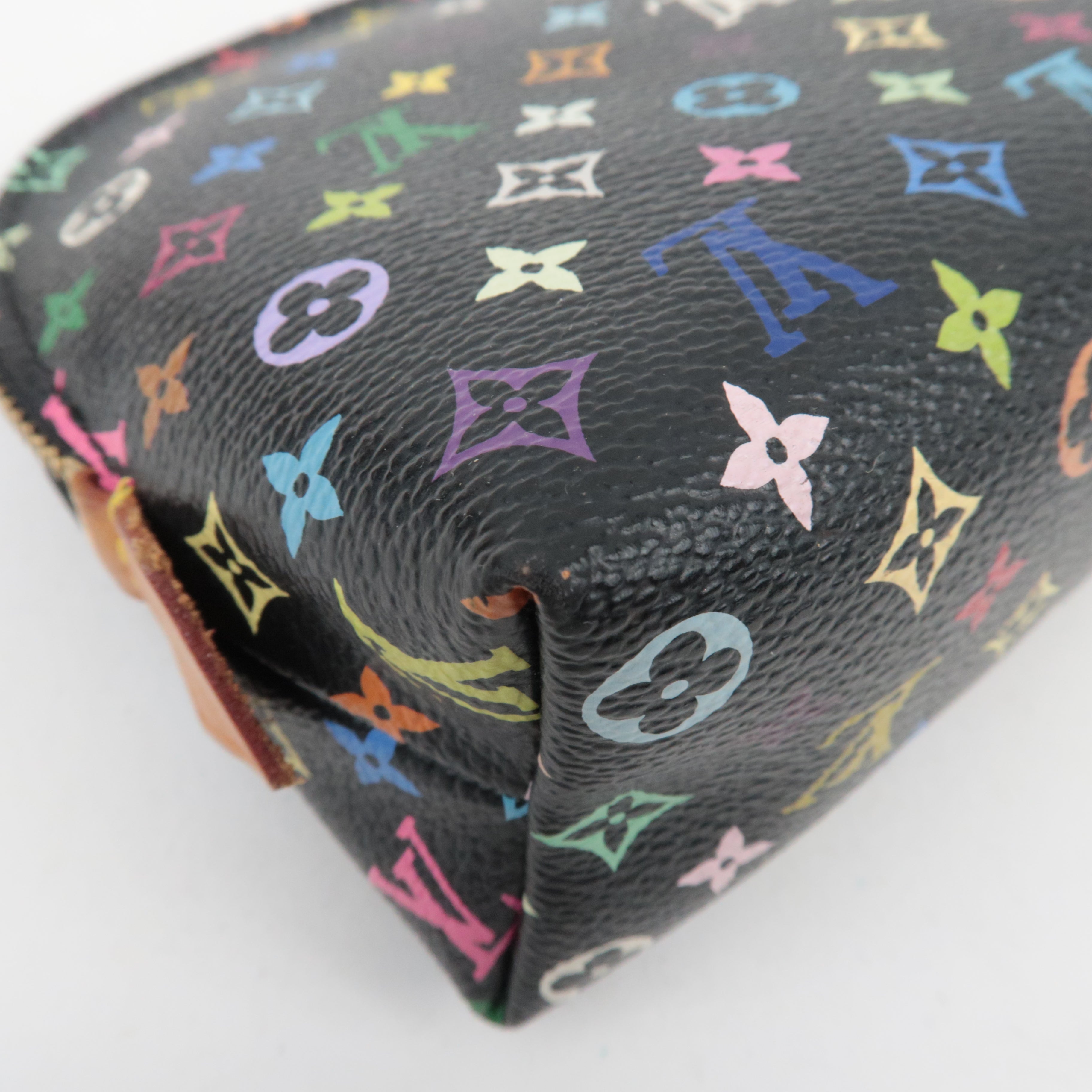 Louis Vuitton Monogram Multicolore Pochette Cosmetic Pouch Noir Grunard M47355 CA4121