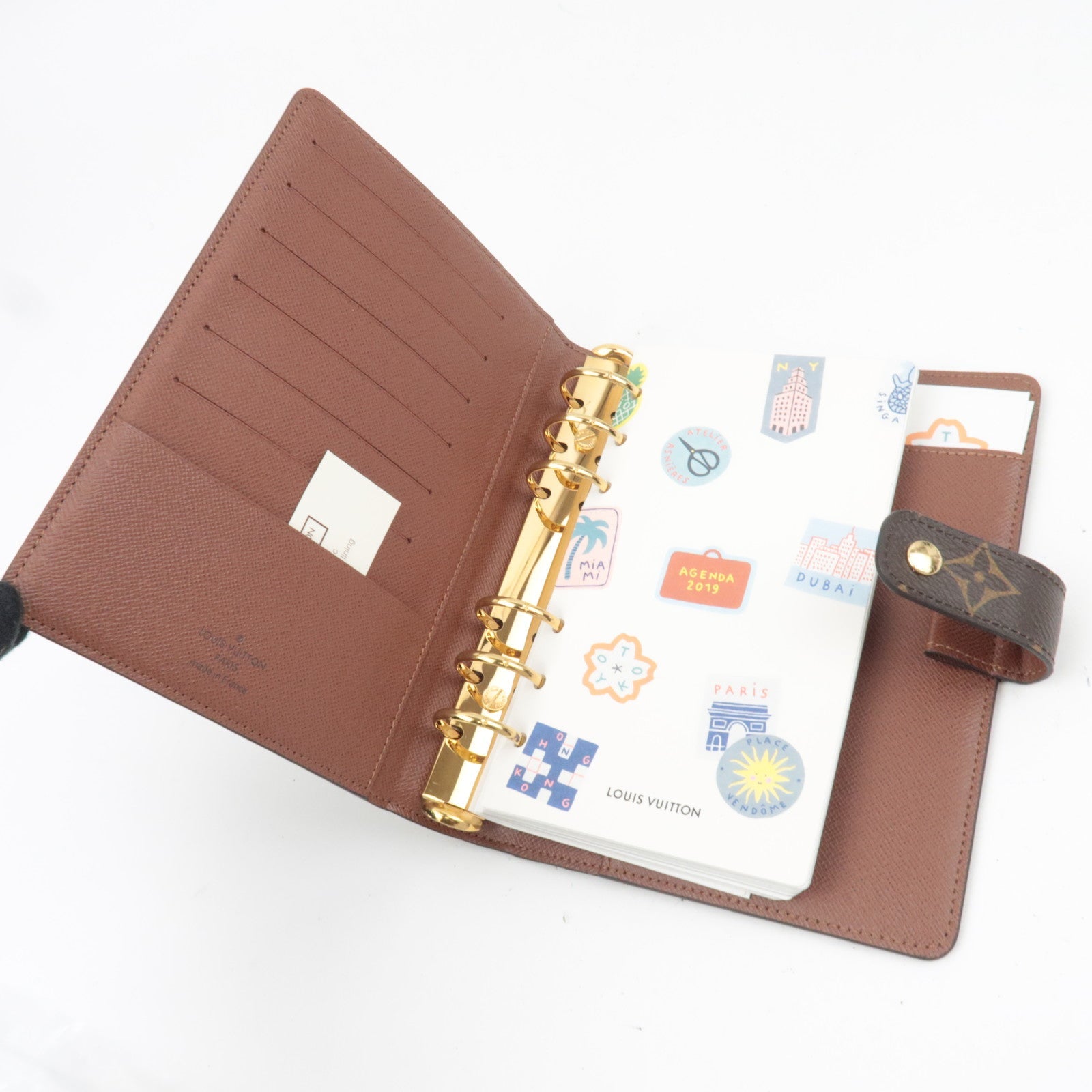 Louis Vuitton Monogram Agenda MM Planner Cover R20105 RA0198 *Some Refills