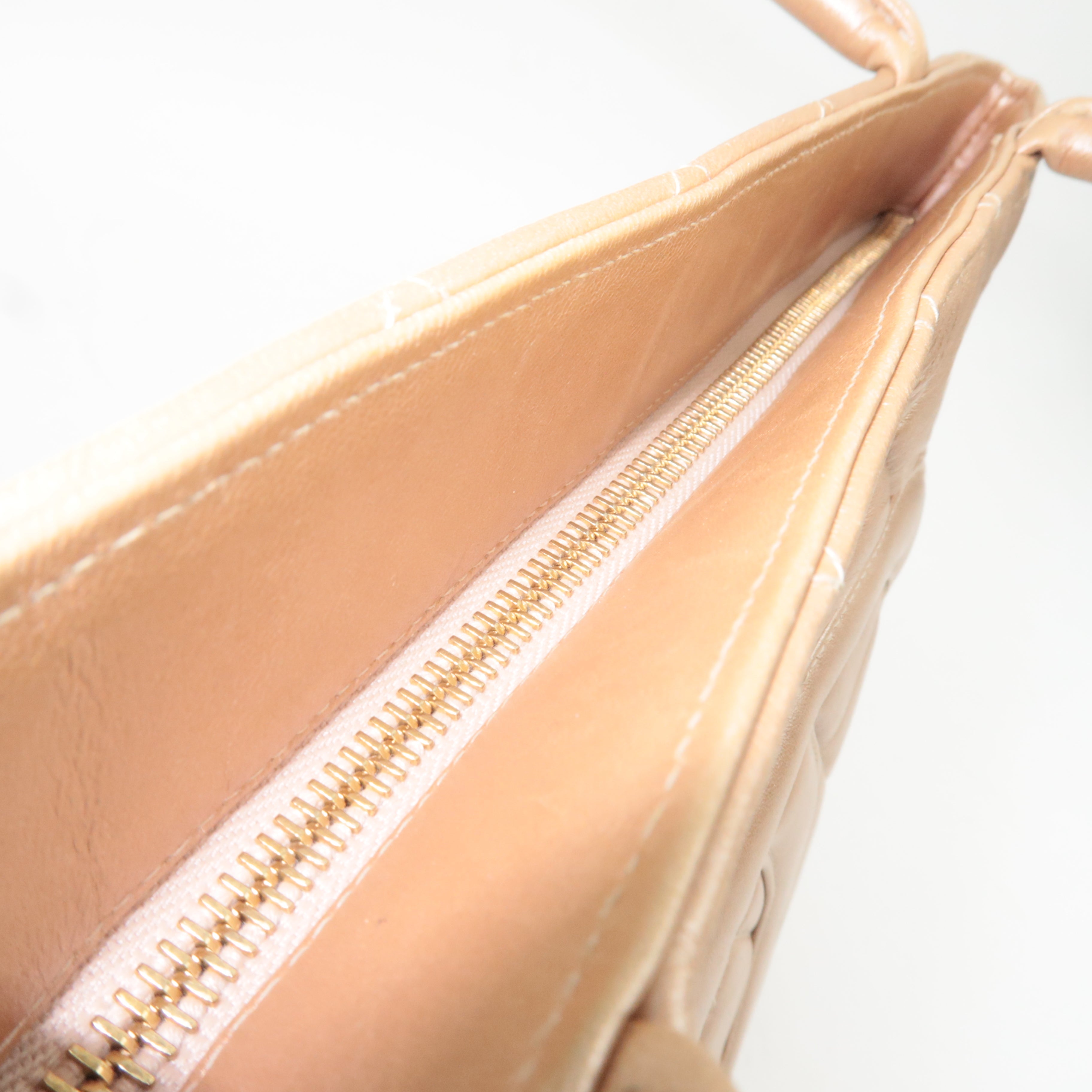 CHANEL Coco Mark Medallion Tote Bag Lambskin Champagne A01804 7505327 *G card, Dust bag