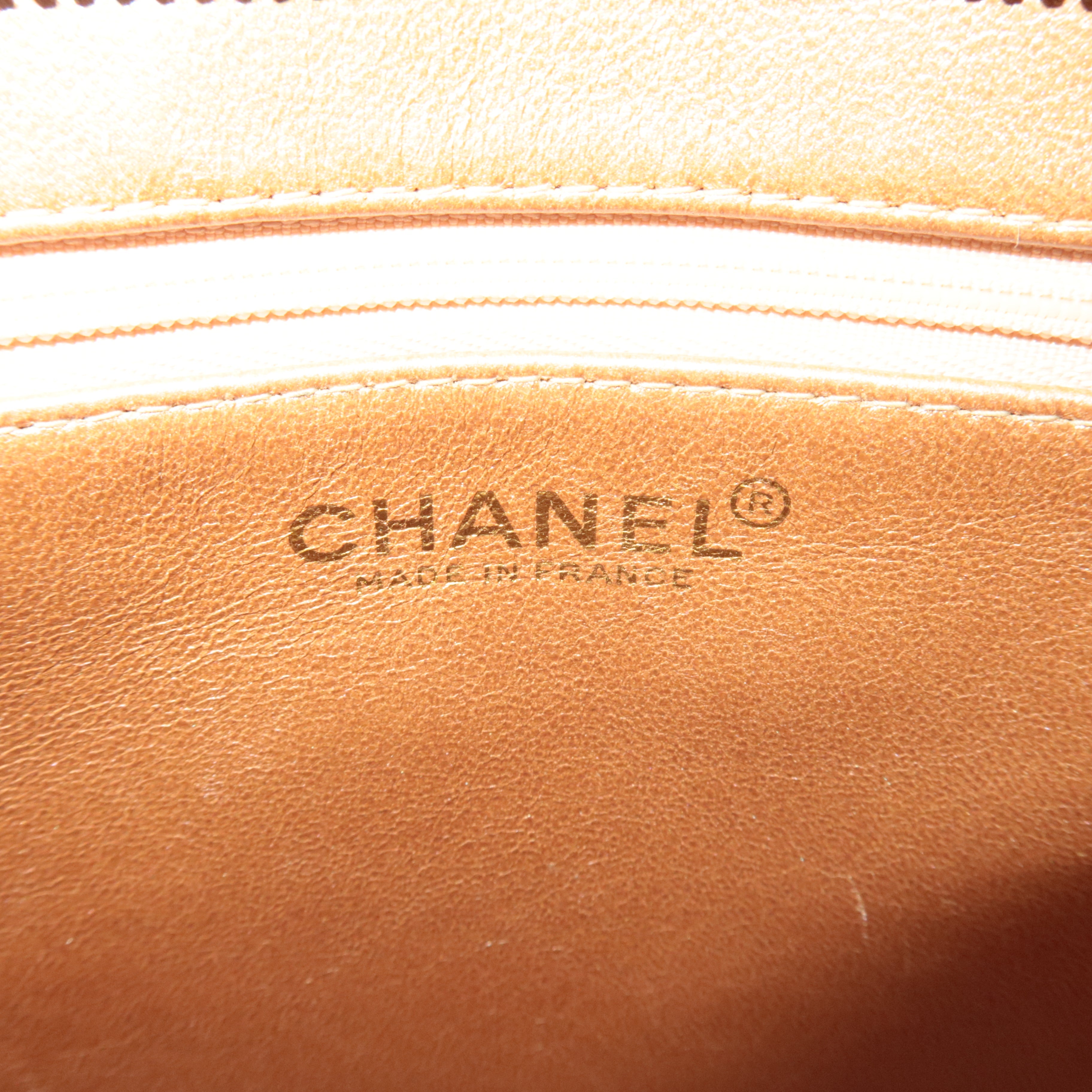 CHANEL Coco Mark Medallion Tote Bag Lambskin Champagne A01804 7505327 *G card, Dust bag