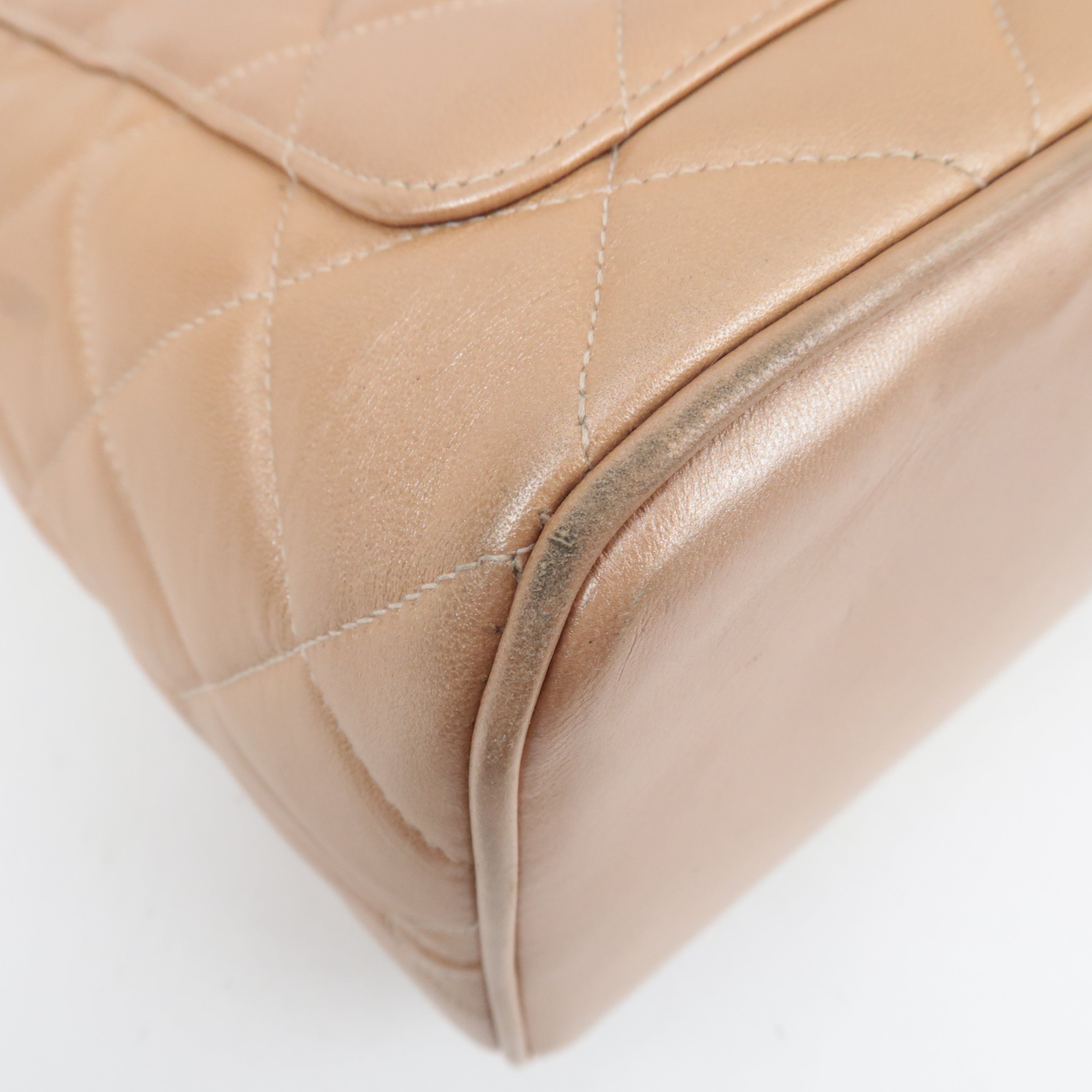 CHANEL Coco Mark Medallion Tote Bag Lambskin Champagne A01804 7505327 *G card, Dust bag