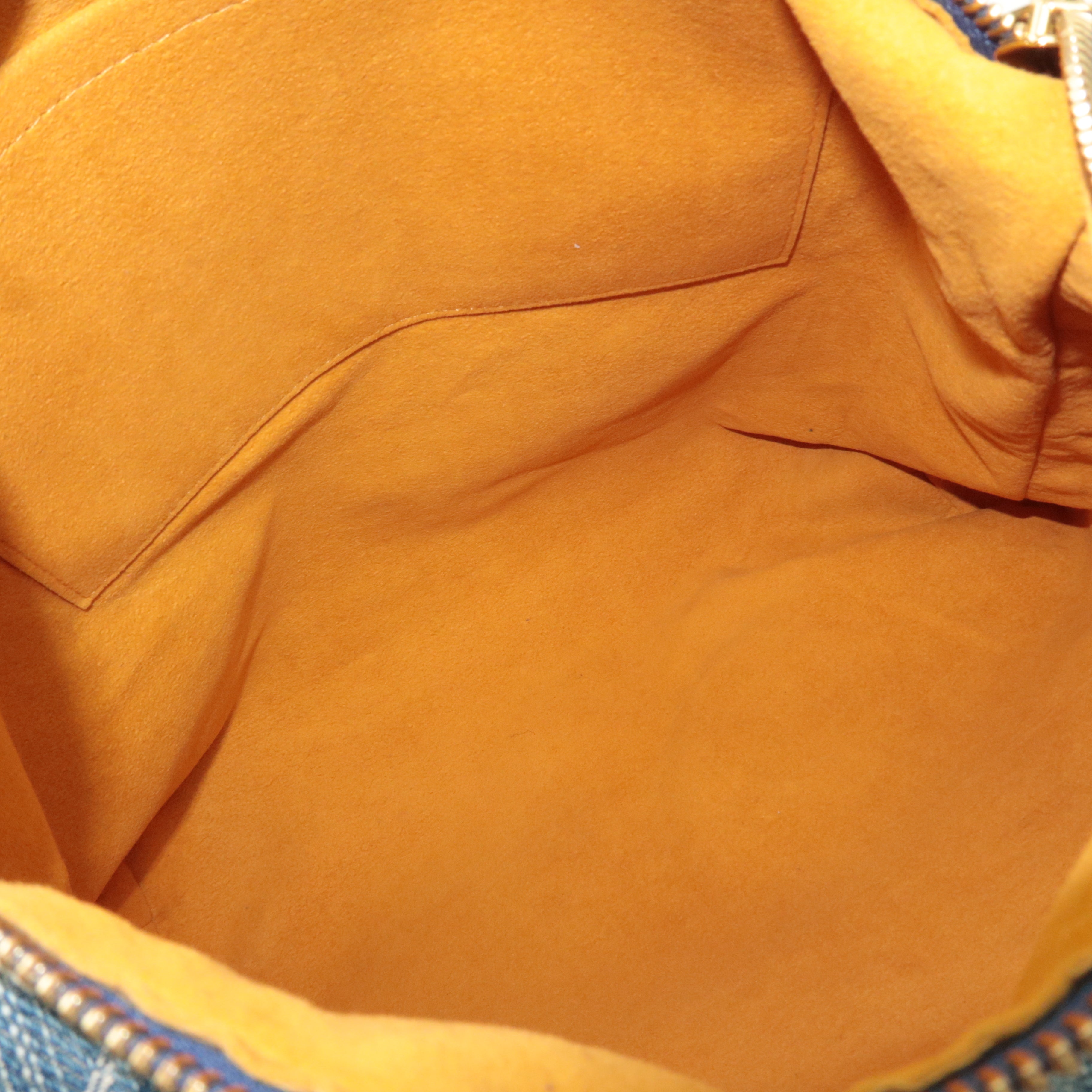 Louis Vuitton Monogram Denim Baggy GM Shoulder Bag Blue M95048 FL0056, TH0096 *Long strap