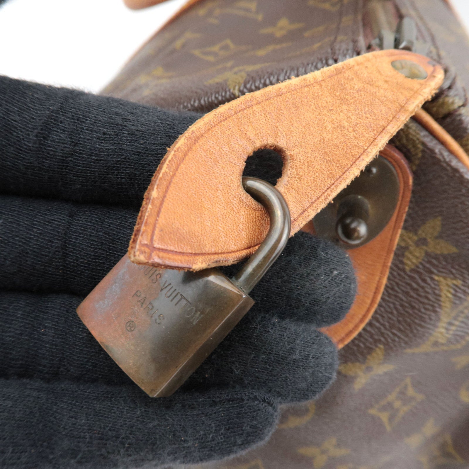 Louis Vuitton Monogram Keepall 45 Old Model Travel Bag M41428 VI873 *Name tag, Poignet, Lock