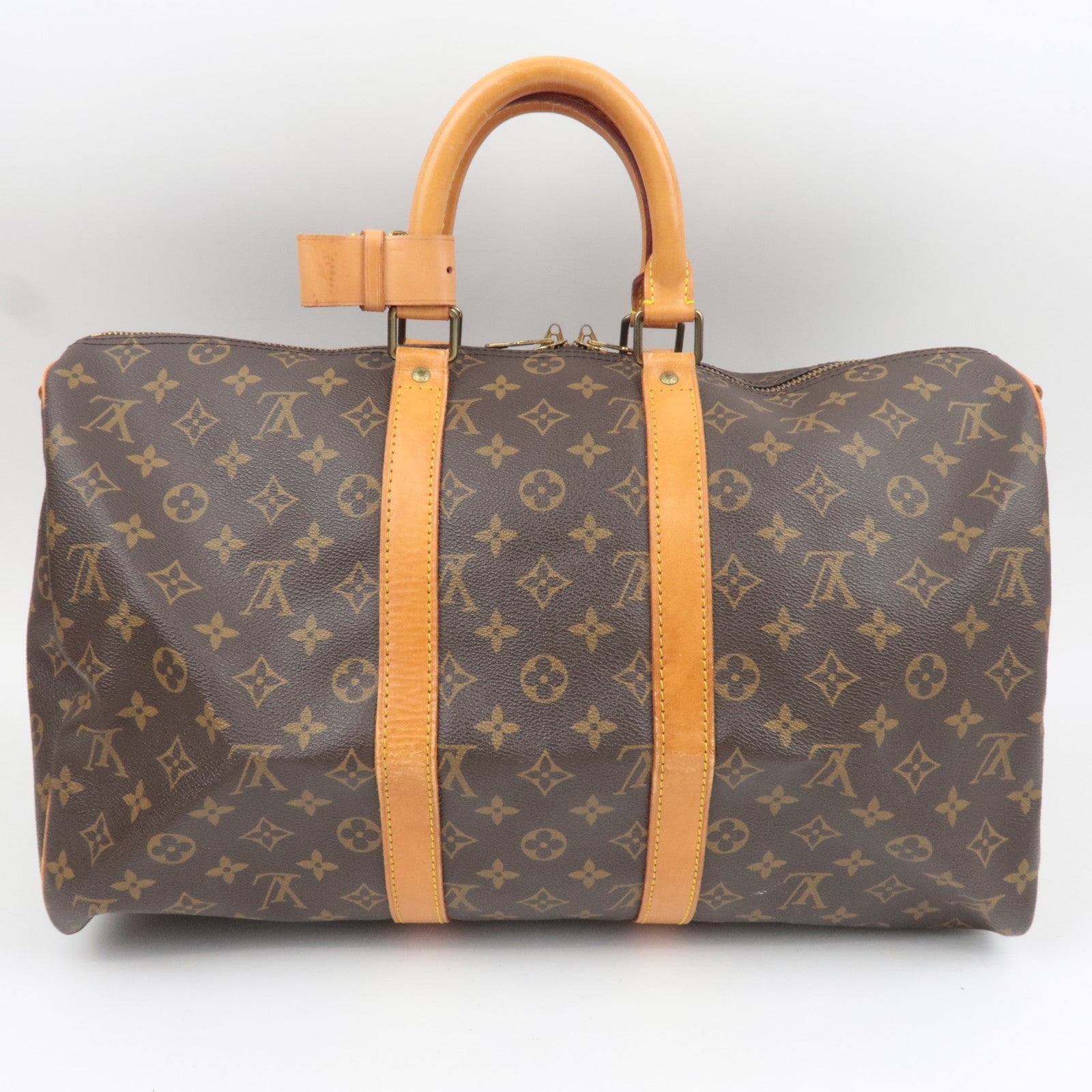 Louis Vuitton Monogram Keepall Bandouliere 45 Travel Bag M41418 VI874 *Strap, Poignet