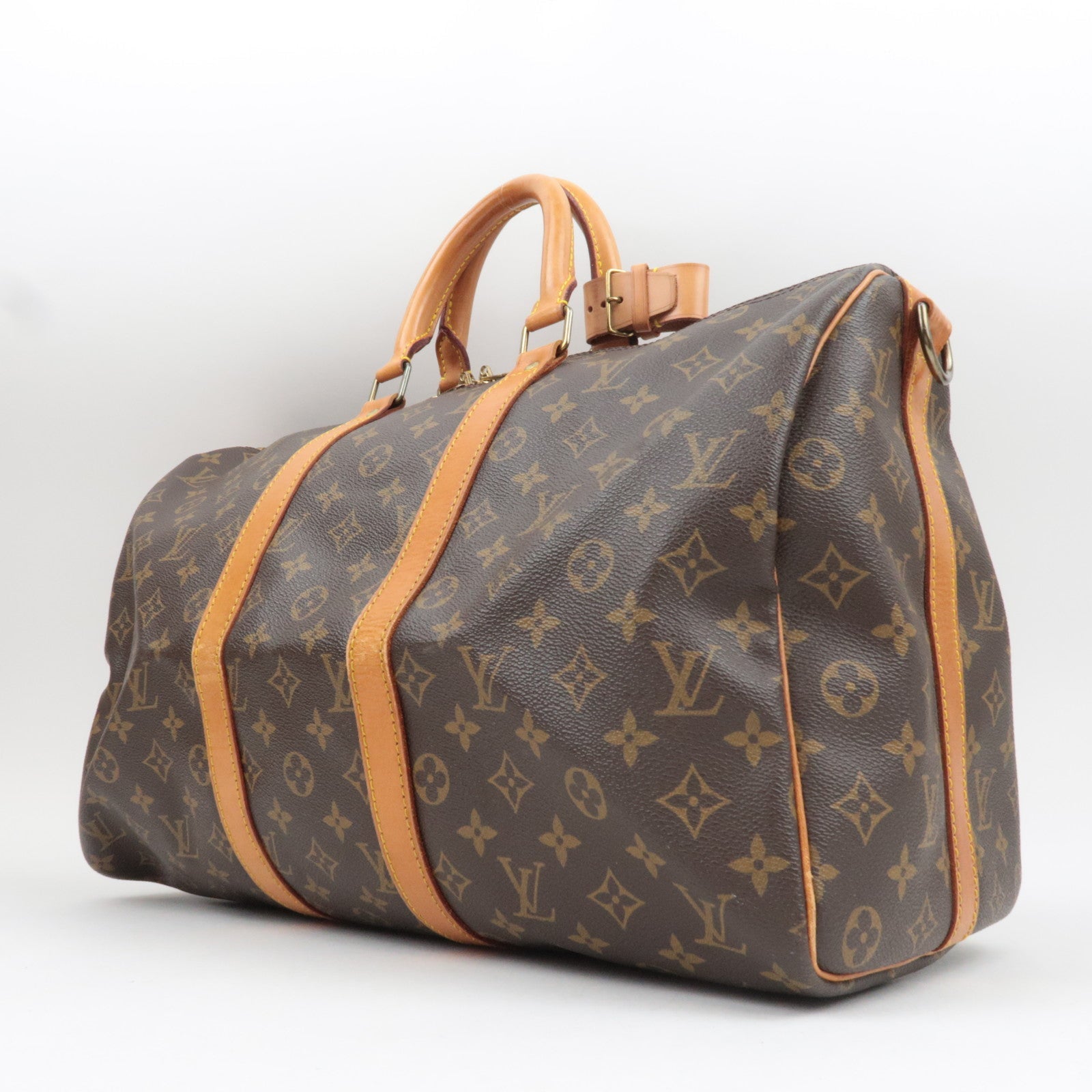 Louis Vuitton Monogram Keepall Bandouliere 45 Travel Bag M41418 VI874 *Strap, Poignet