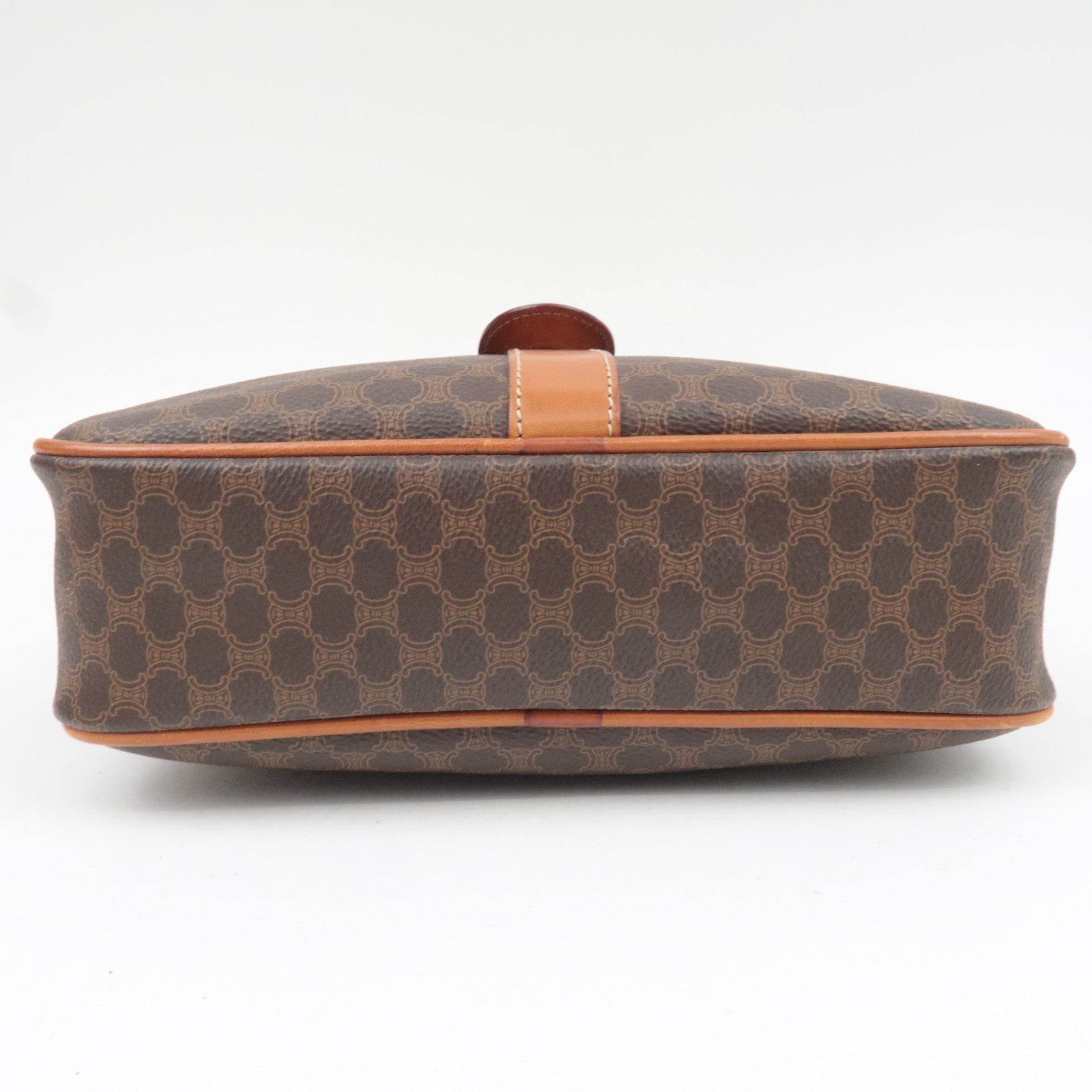 CELINE Macadam PVC Leather Shoulder Bag Brown