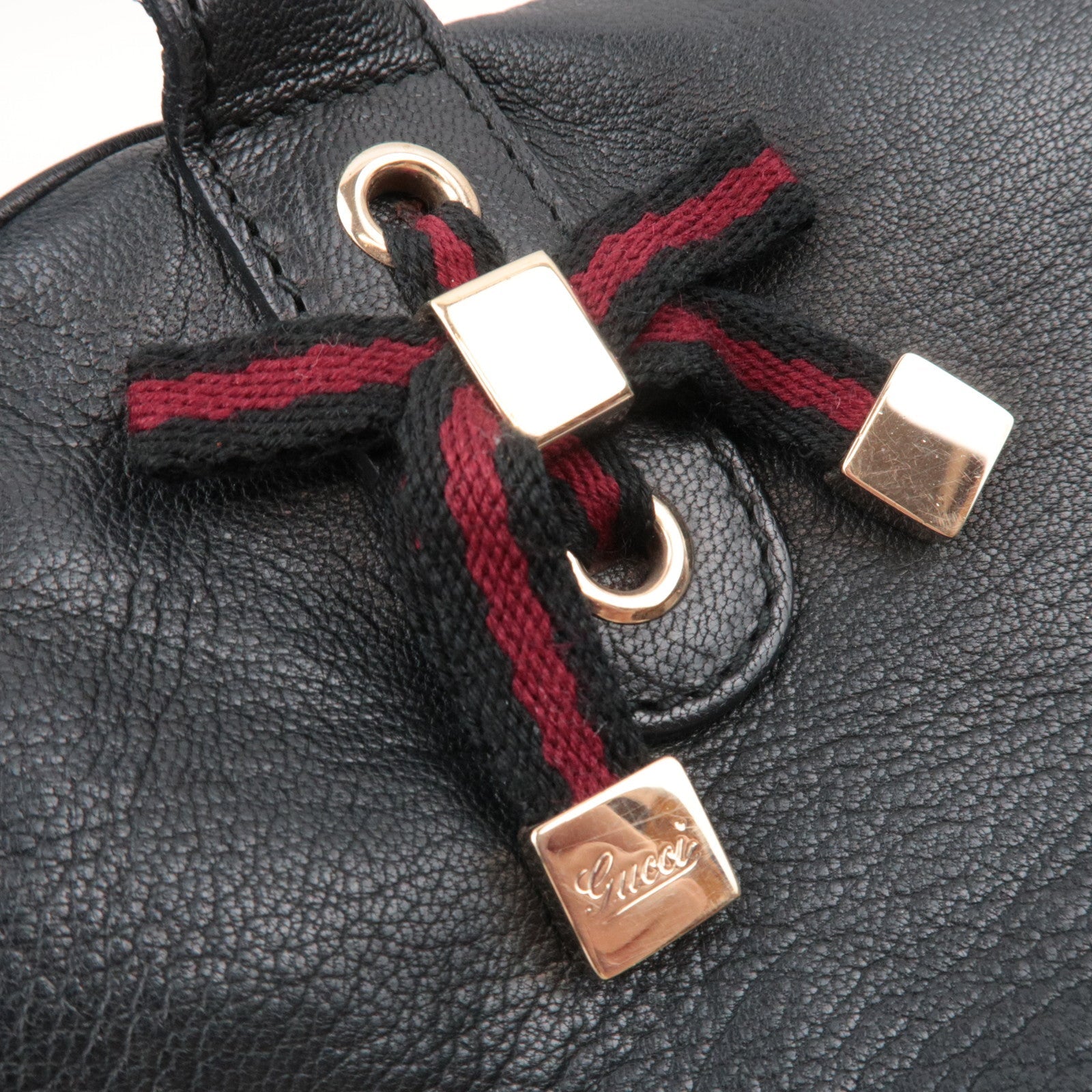 GUCCI Princy Leather Shoulder Bag Black 161720