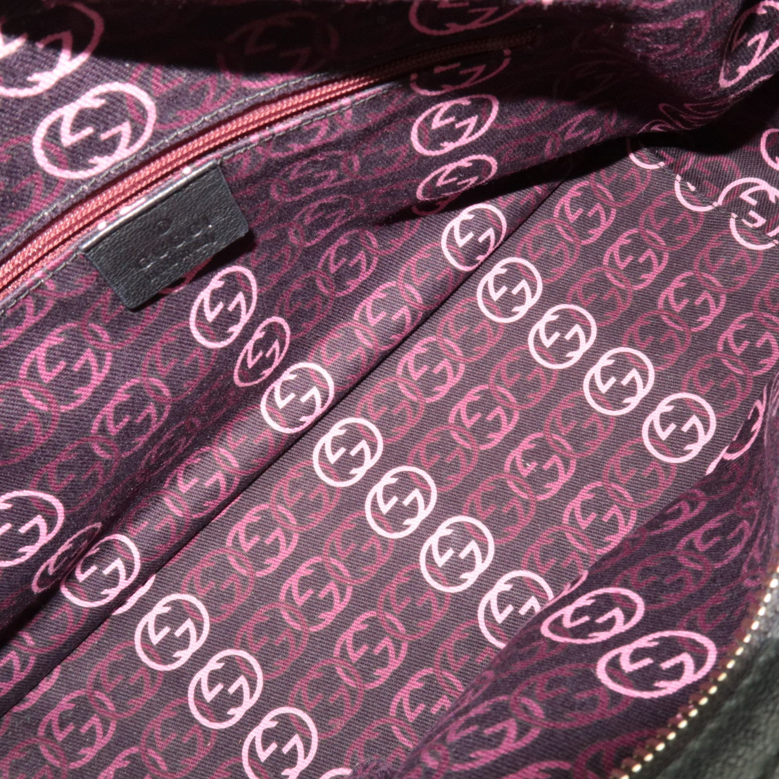 GUCCI Princy Leather Shoulder Bag Black 161720