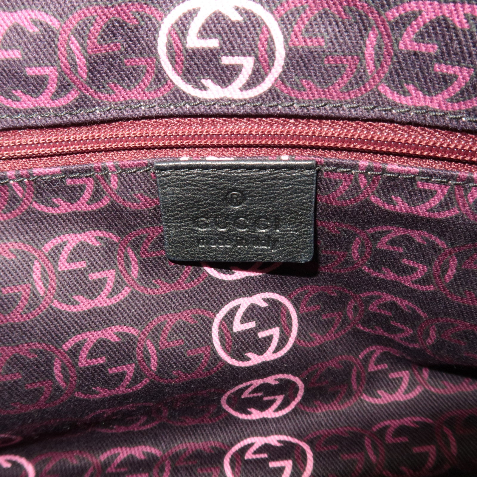 GUCCI Princy Leather Shoulder Bag Black 161720