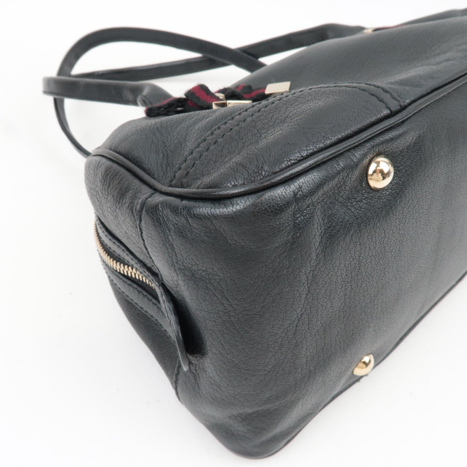 GUCCI Princy Leather Shoulder Bag Black 161720