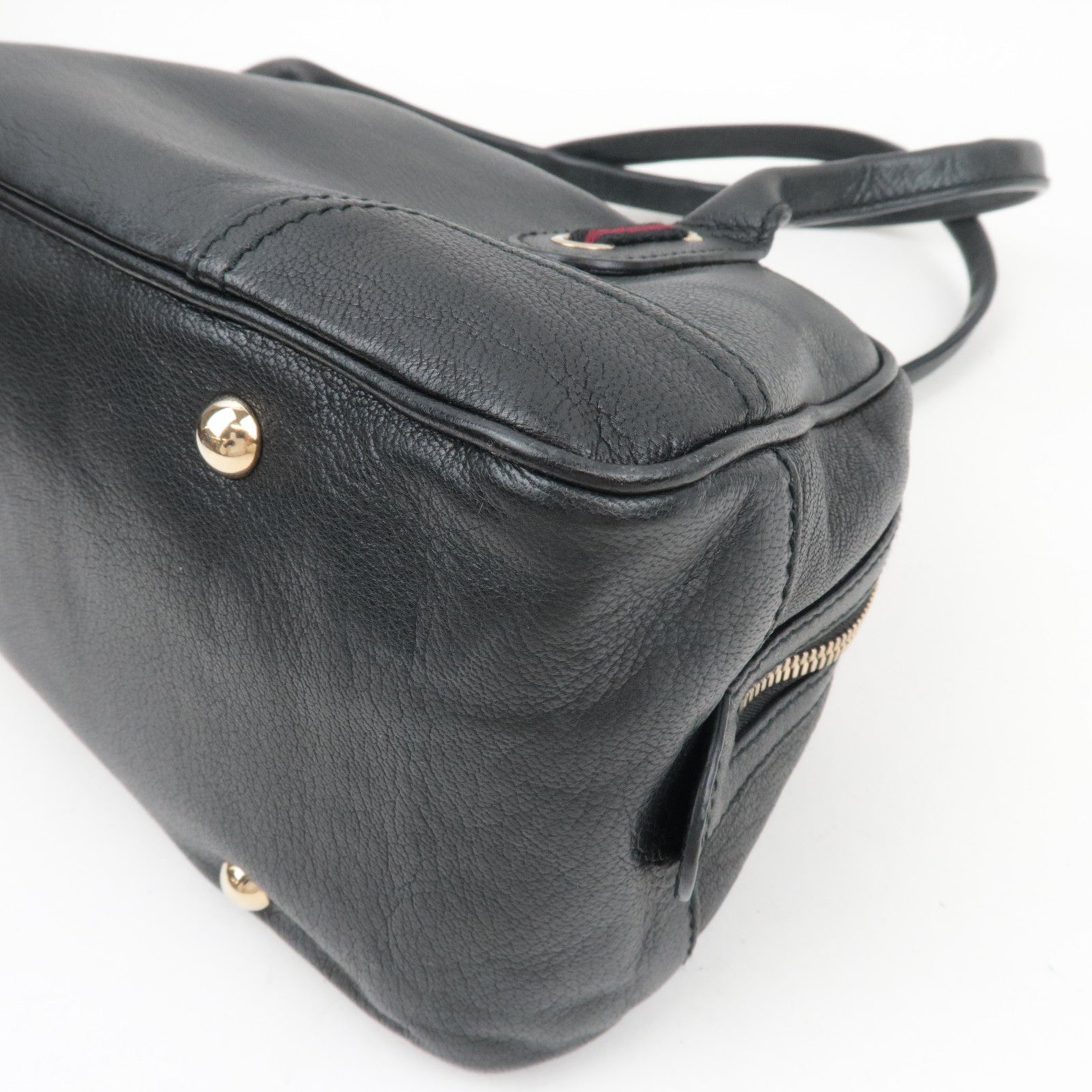 GUCCI Princy Leather Shoulder Bag Black 161720