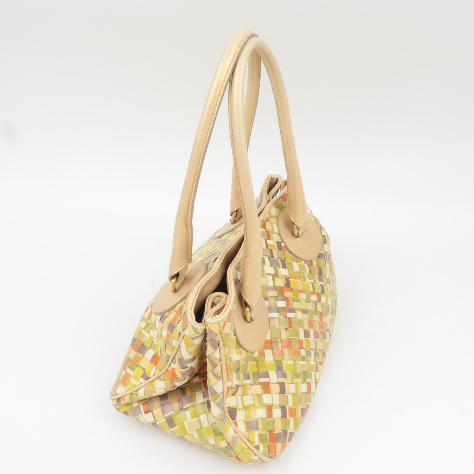 BOTTEGA VENETA Intrecciato Leather Tote Bag Multicolor 142484