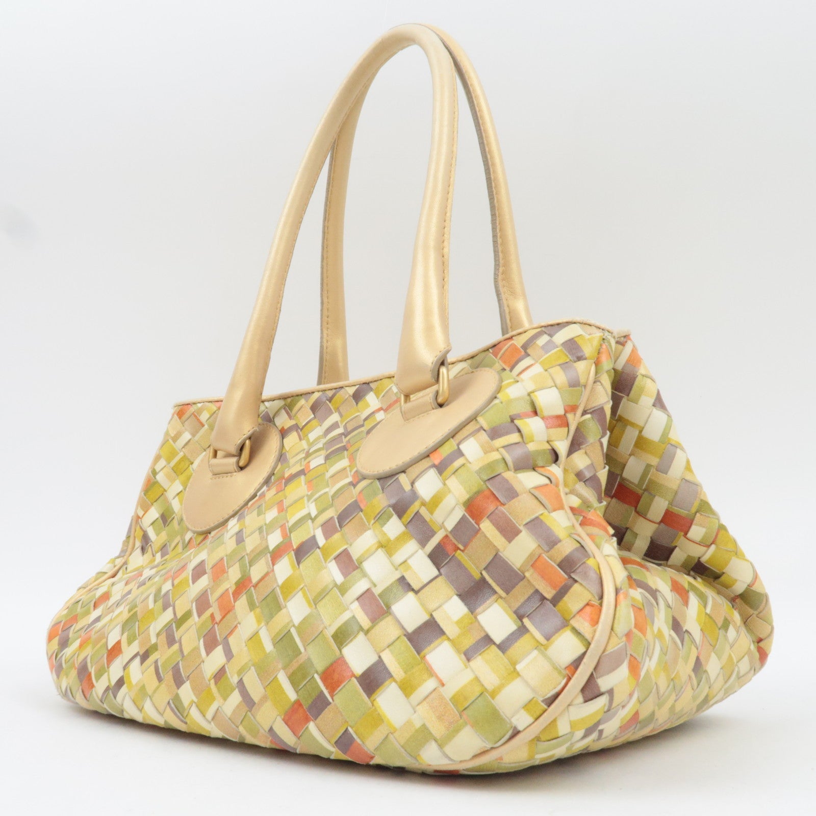 BOTTEGA VENETA Intrecciato Leather Tote Bag Multicolor 142484