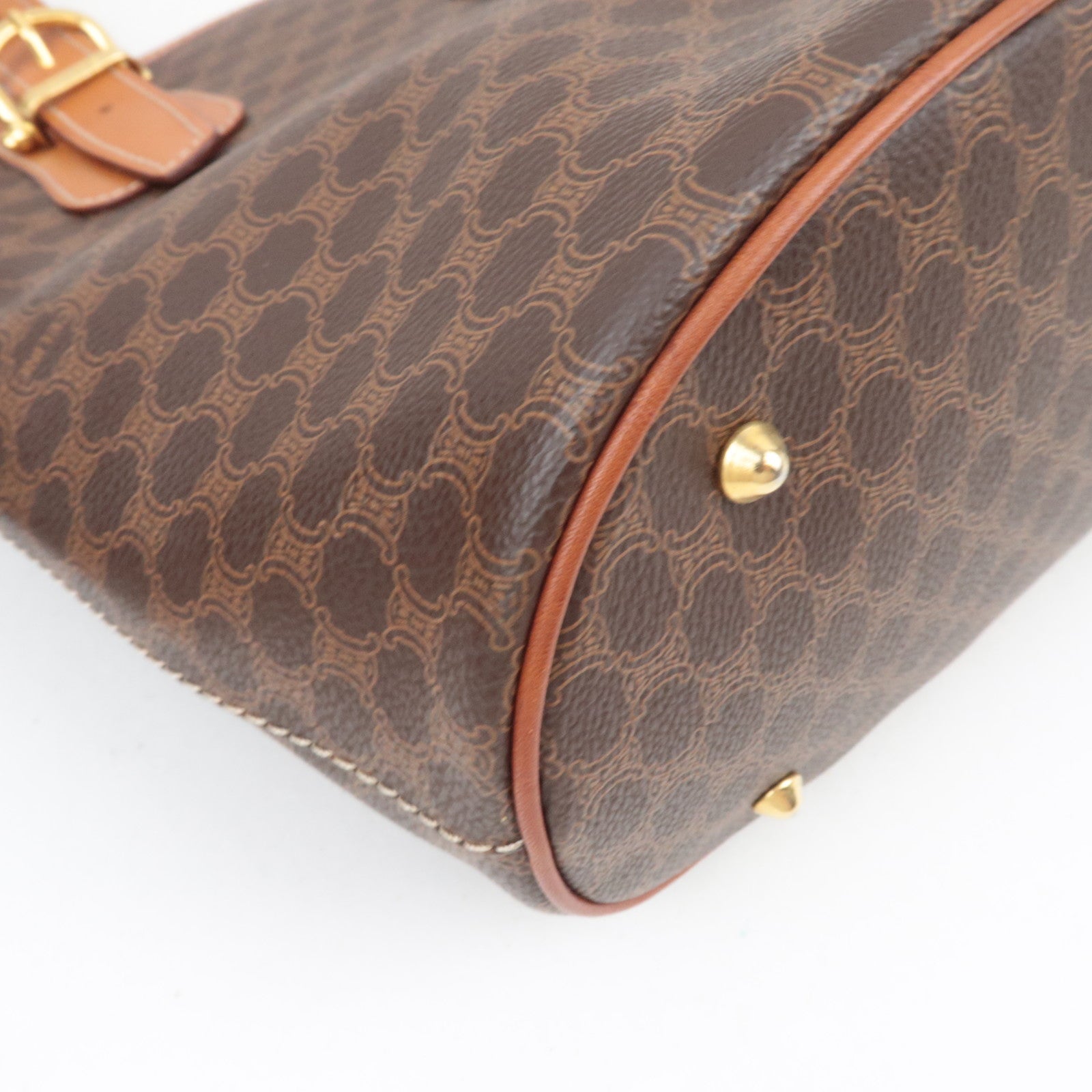 CELINE Macadam PVC Leather Tote Bag Brown