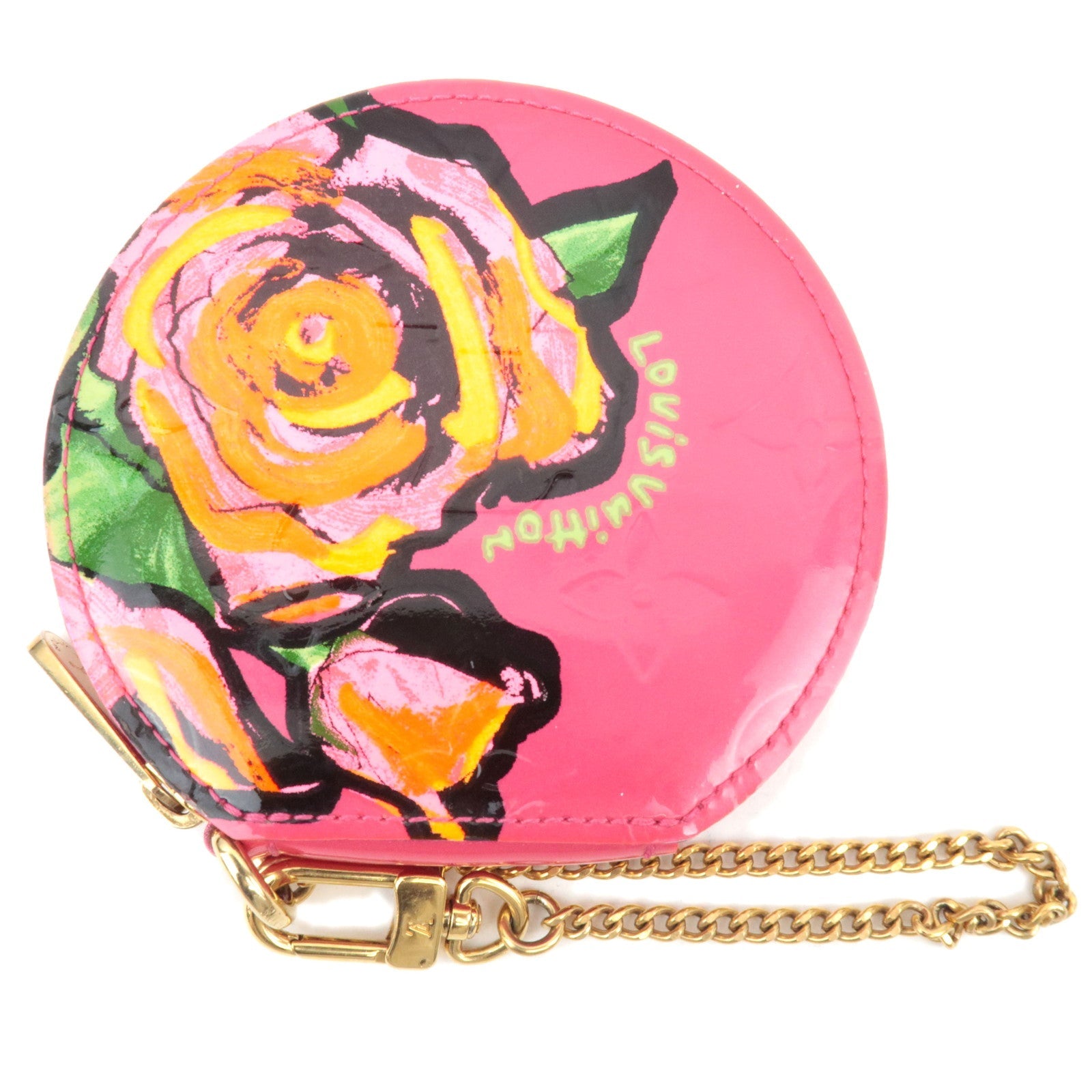 Louis Vuitton Monogram Vernis Rose Porte Monnaie Chapeau Coin Case Rose Pop M93690 SP100984009