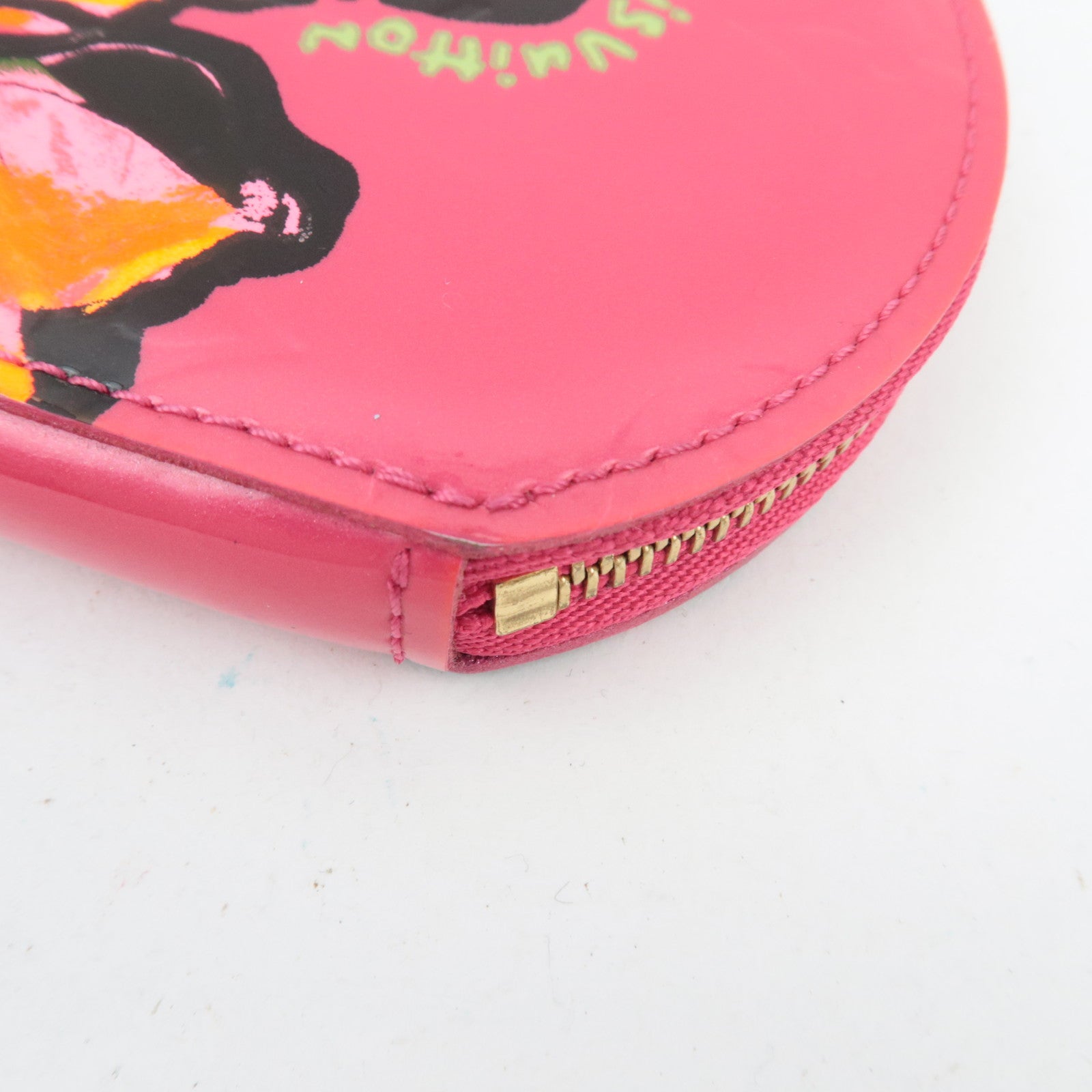 Louis Vuitton Monogram Vernis Rose Porte Monnaie Chapeau Coin Case Rose Pop M93690 SP1009