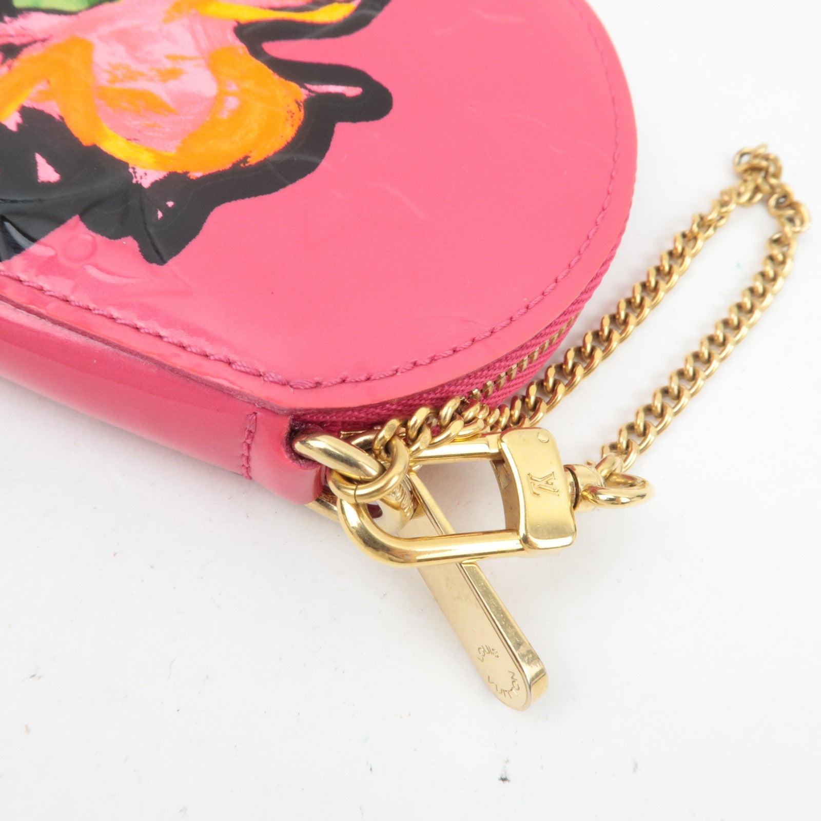 Louis Vuitton Monogram Vernis Rose Porte Monnaie Chapeau Coin Case Rose Pop M93690 SP1009