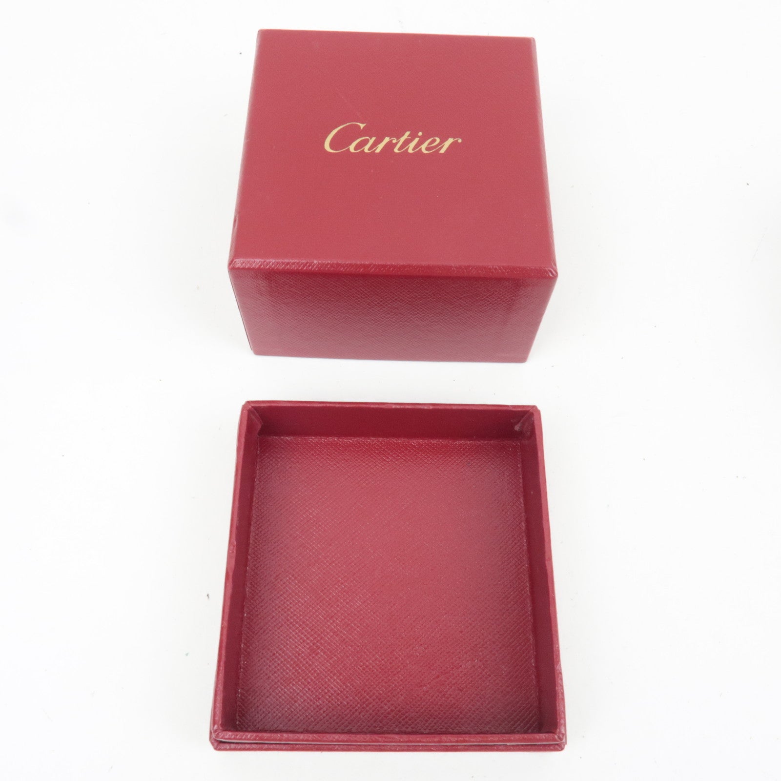 Cartier Set of 2 Jewelry Box for Rings Red Black