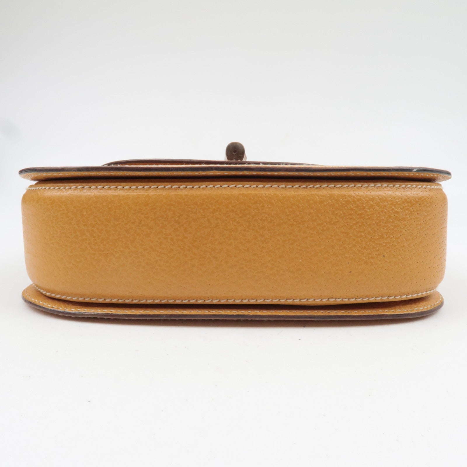 GUCCI Bamboo 2Way Leather Shoulder Bag Beige 000.1014.0188 *Strap