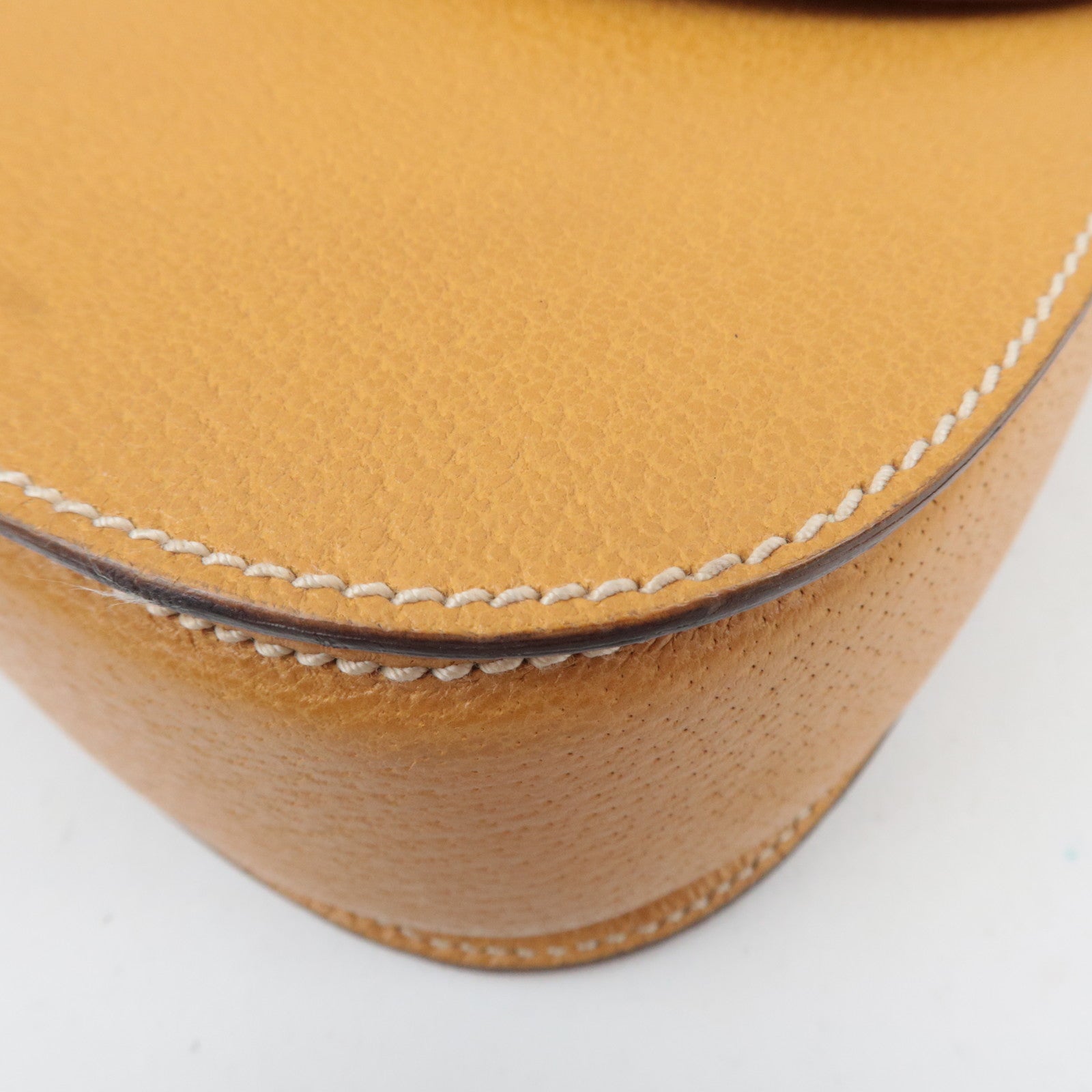 GUCCI Bamboo 2Way Leather Shoulder Bag Beige 000.1014.0188 *Strap