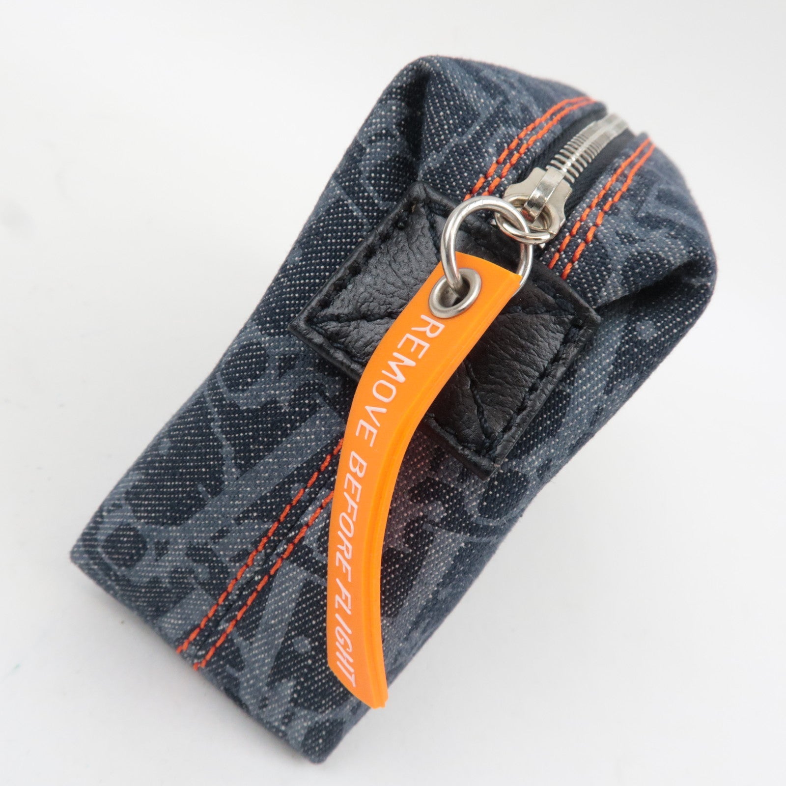 Christian Dior Trotter Flight Cosmetic Pouch Denim Navy