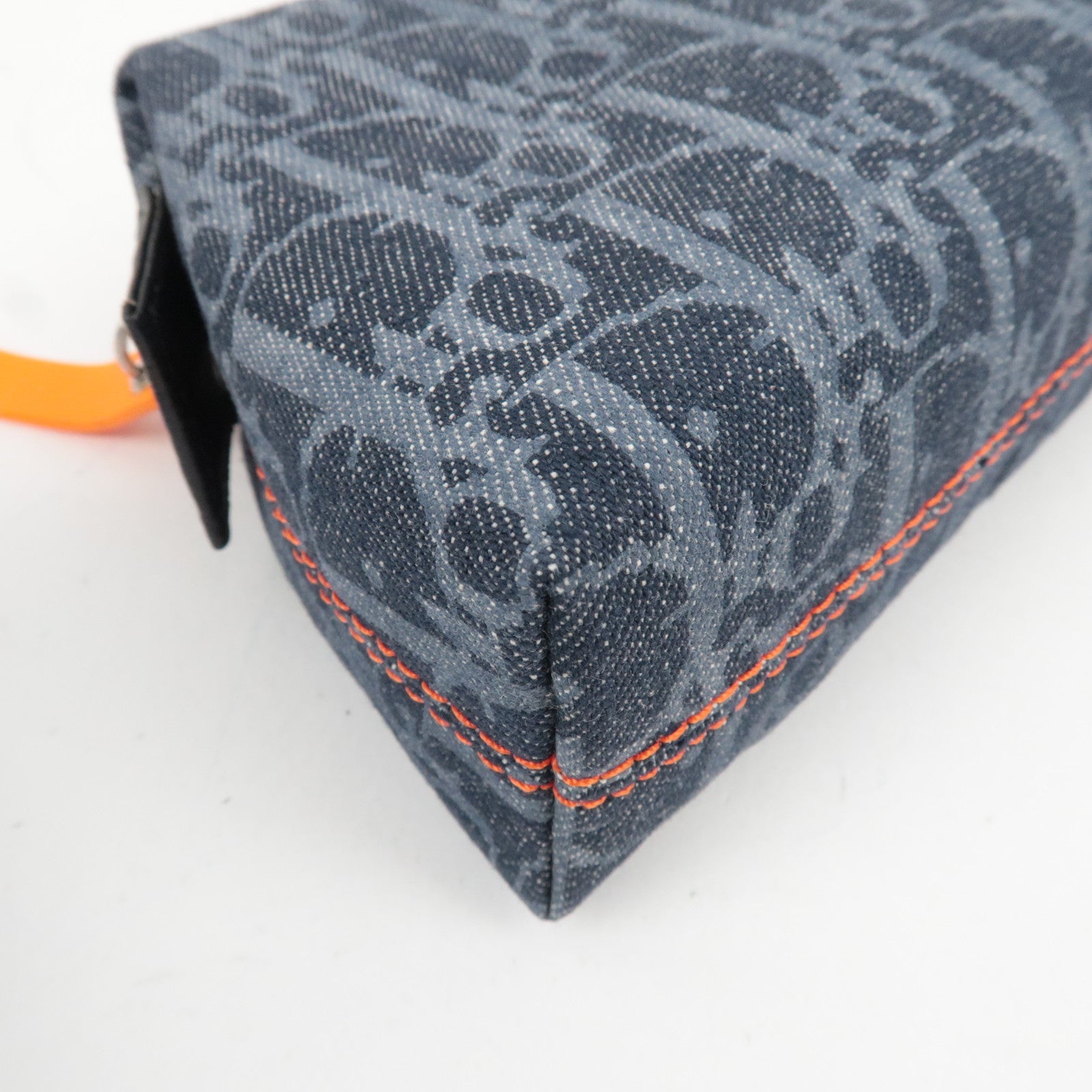 Christian Dior Trotter Flight Cosmetic Pouch Denim Navy