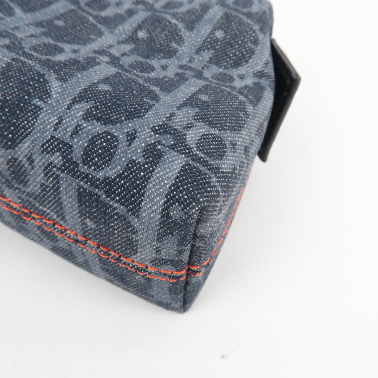 Christian Dior Trotter Flight Cosmetic Pouch Denim Navy