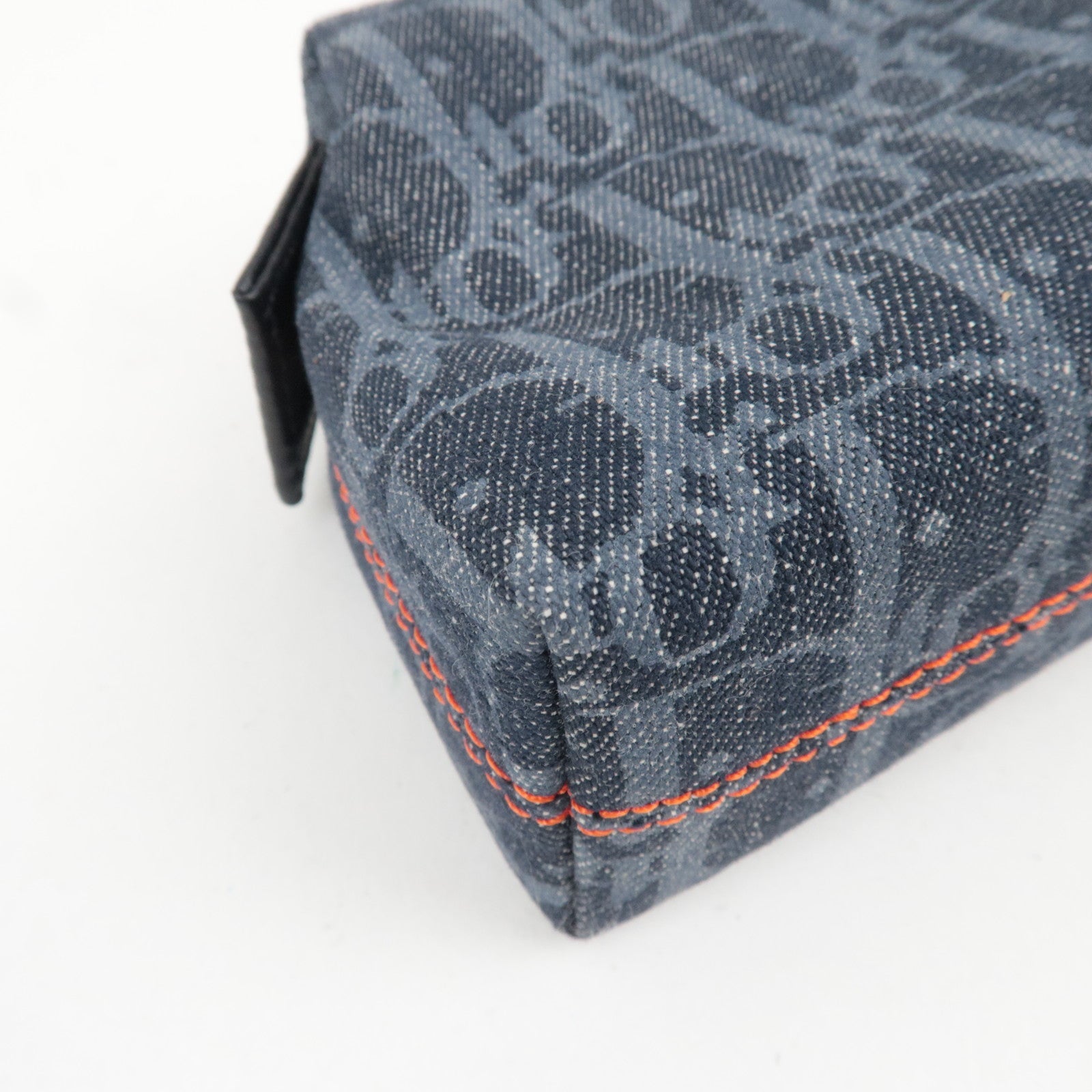 Christian Dior Trotter Flight Cosmetic Pouch Denim Navy