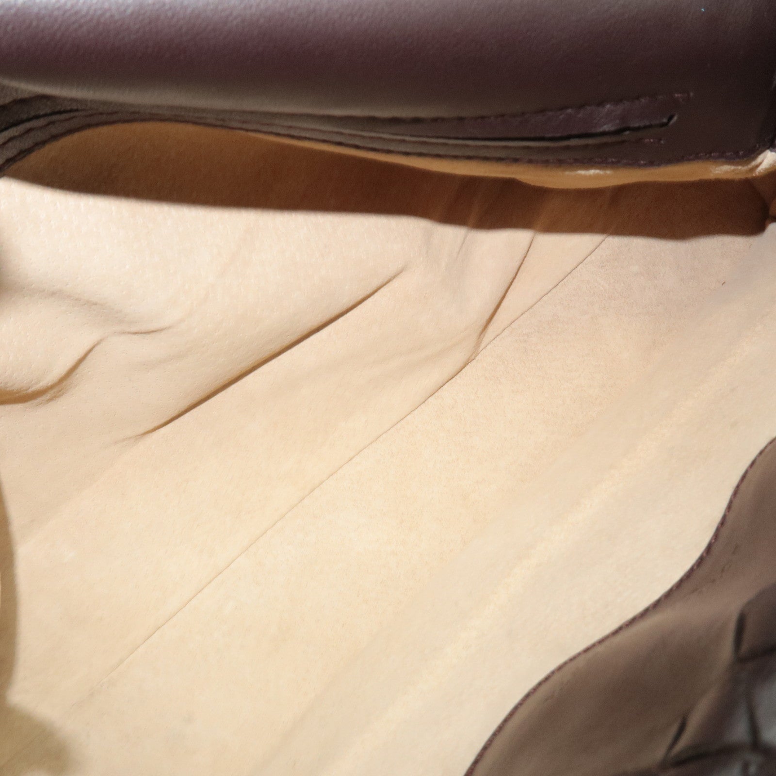 BOTTEGA VENETA Intrecciato Flap Leather Shoulder Bag Brown 145195