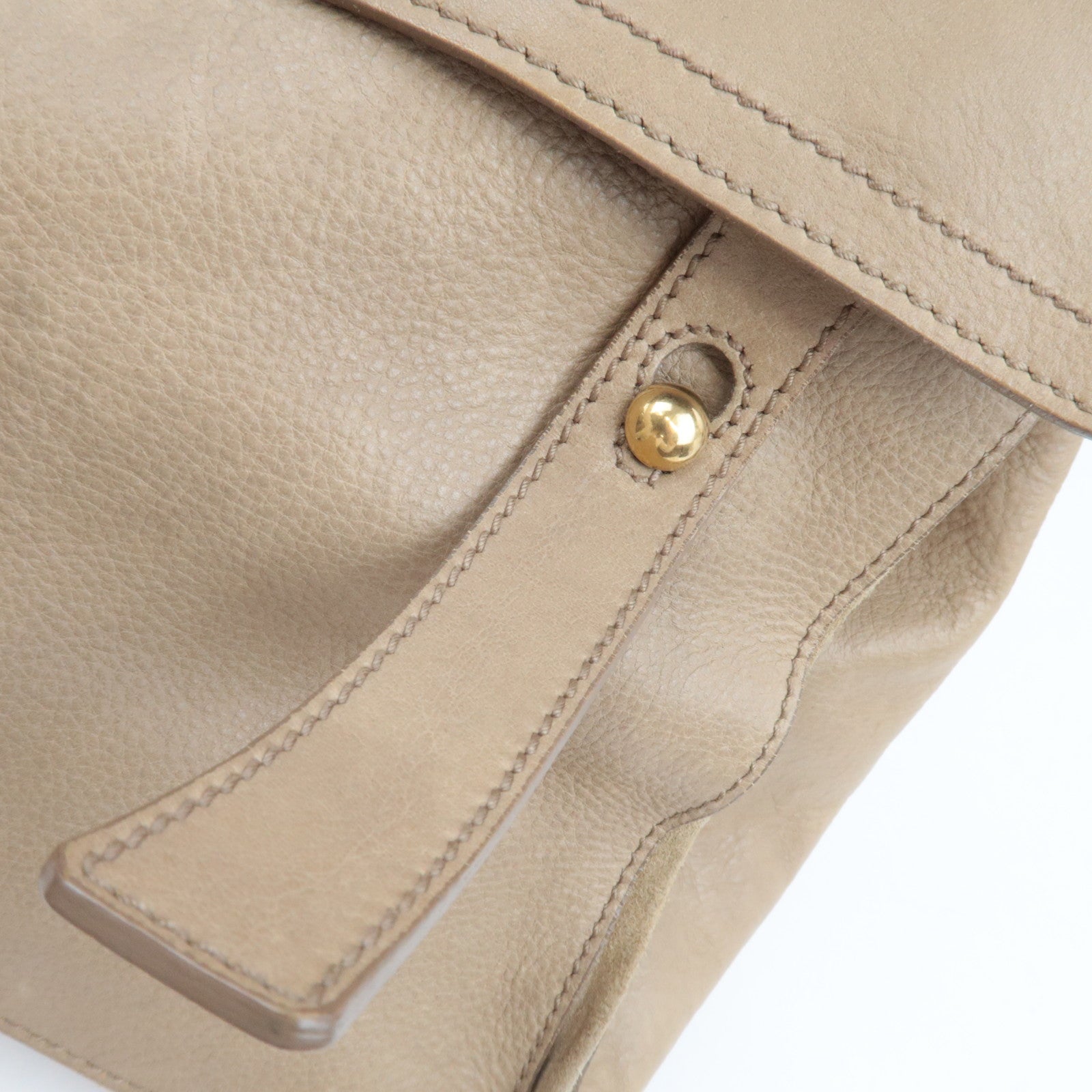 SAINT LAURENT YSL Muse Two Leather Suede Handbag Beige 197149