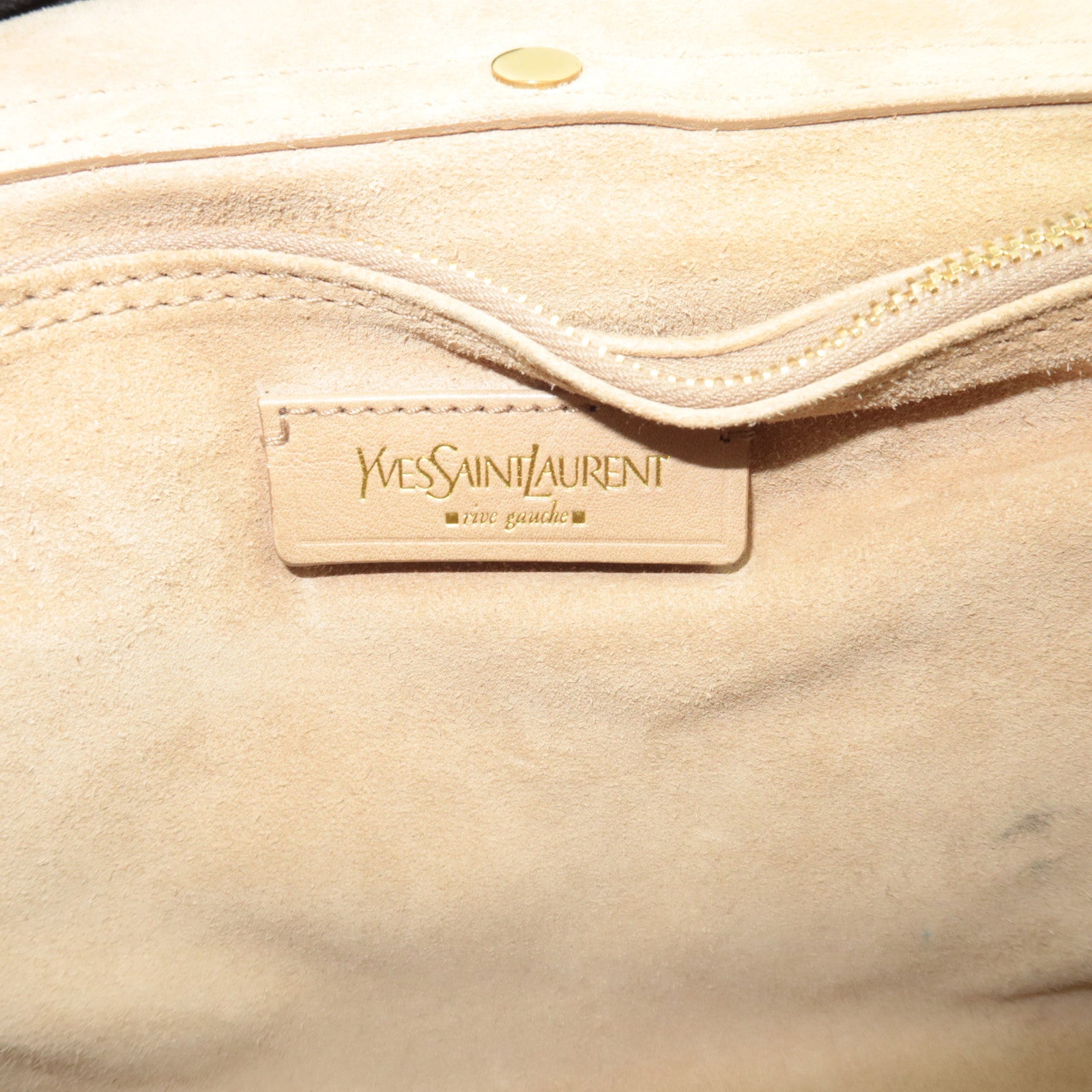 SAINT LAURENT YSL Muse Two Leather Suede Handbag Beige 197149