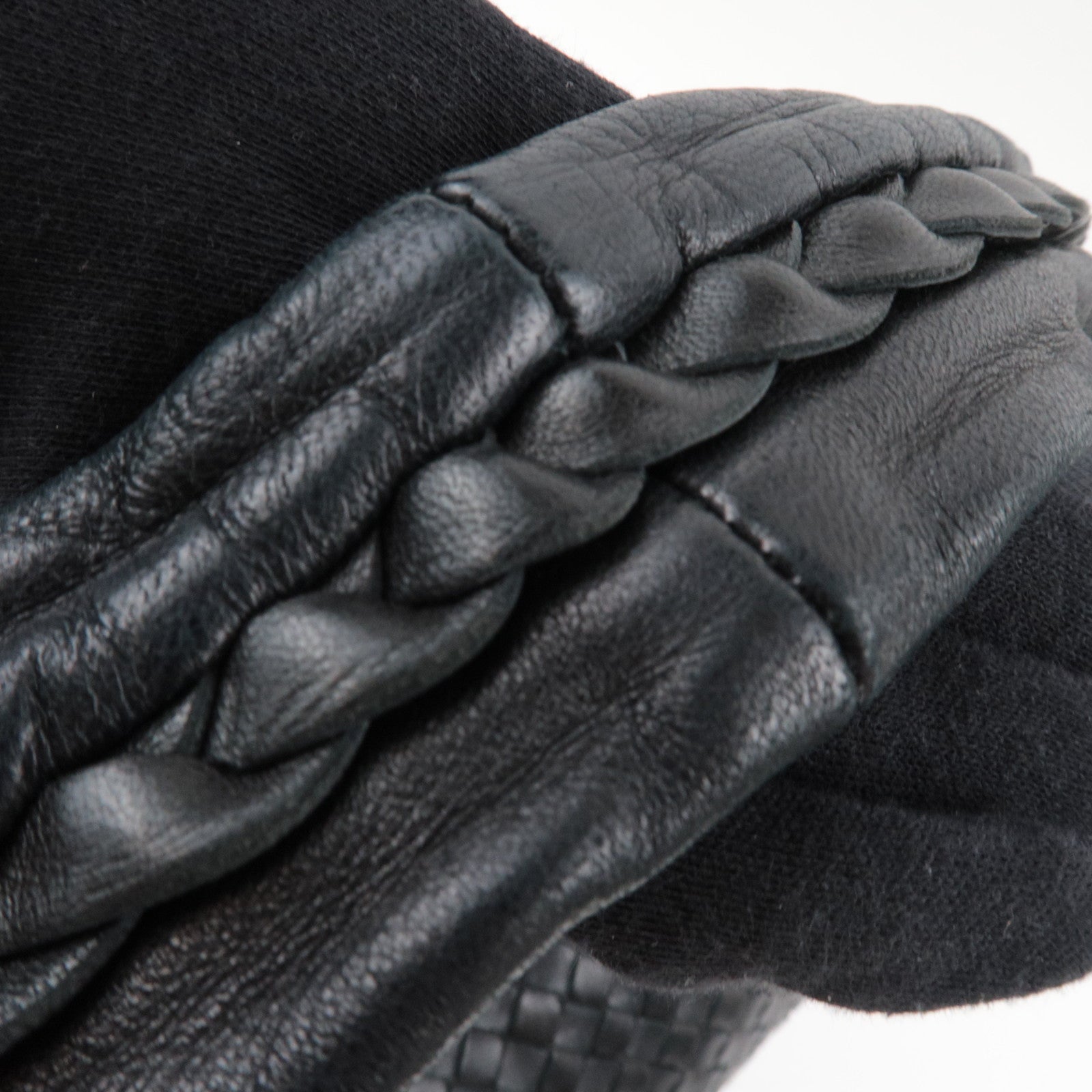 BOTTEGA VENETA Intrecciato Hobo Bag Leather Handbag Black 115654 *Mirror, Dust bag