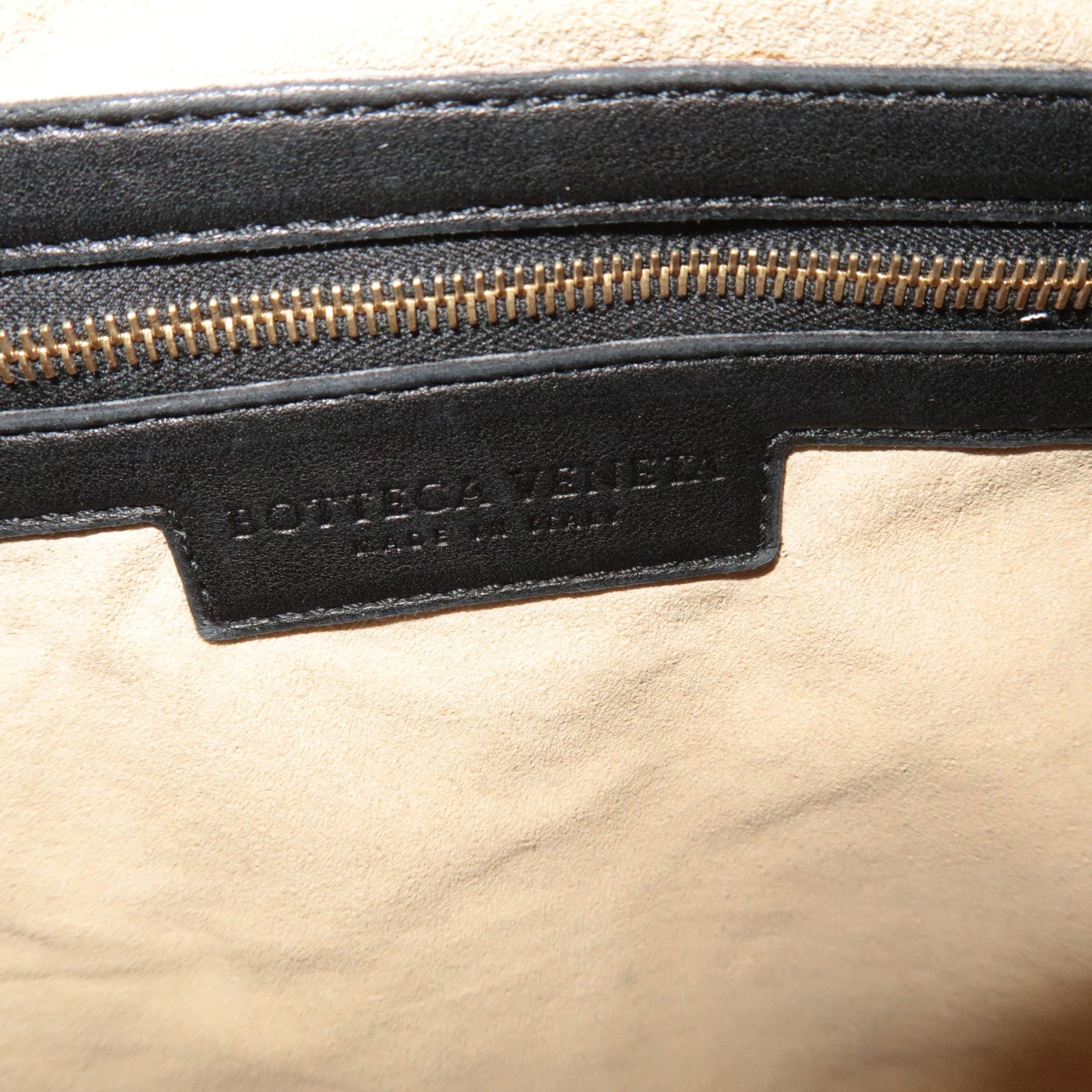 BOTTEGA VENETA Intrecciato Hobo Bag Leather Handbag Black 115654 *Mirror, Dust bag