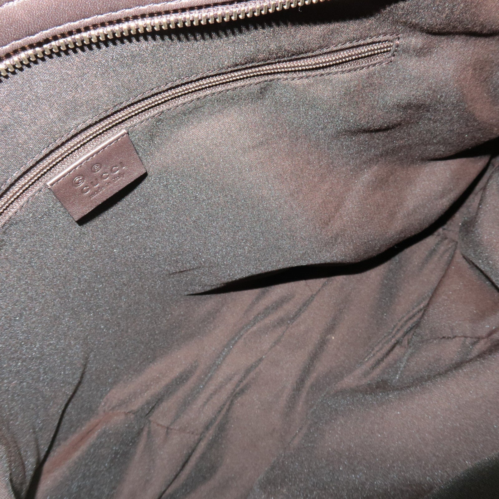 GUCCI GG Canvas Leather Shoulder Bag Beige Brown 388930