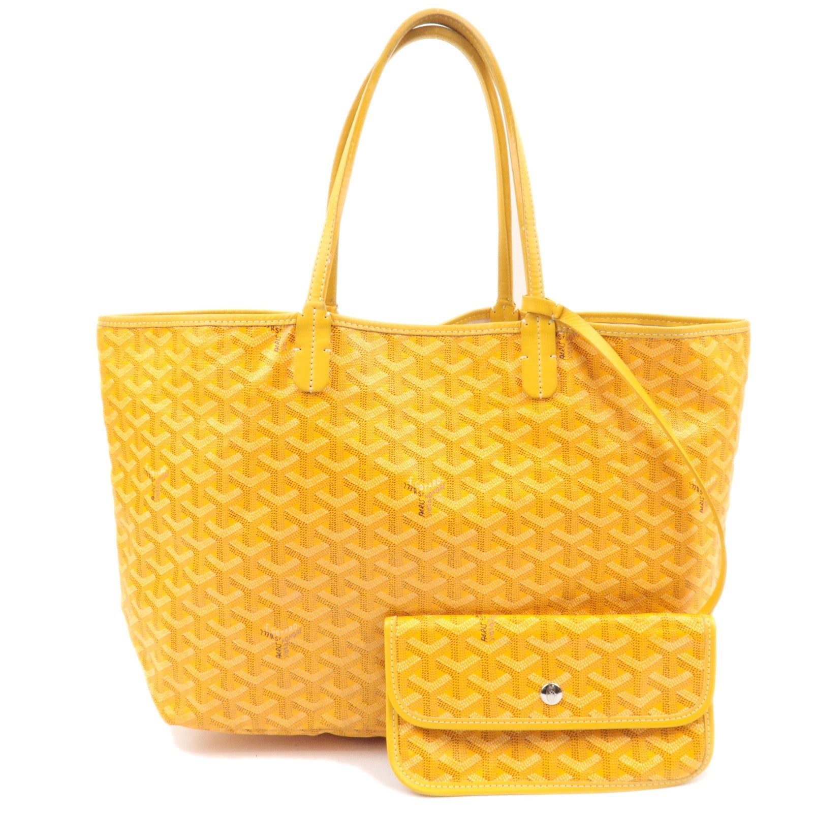 GOYARD Saint Louis PM PVC Leather Tote Bag Yellow *Pouch84353
