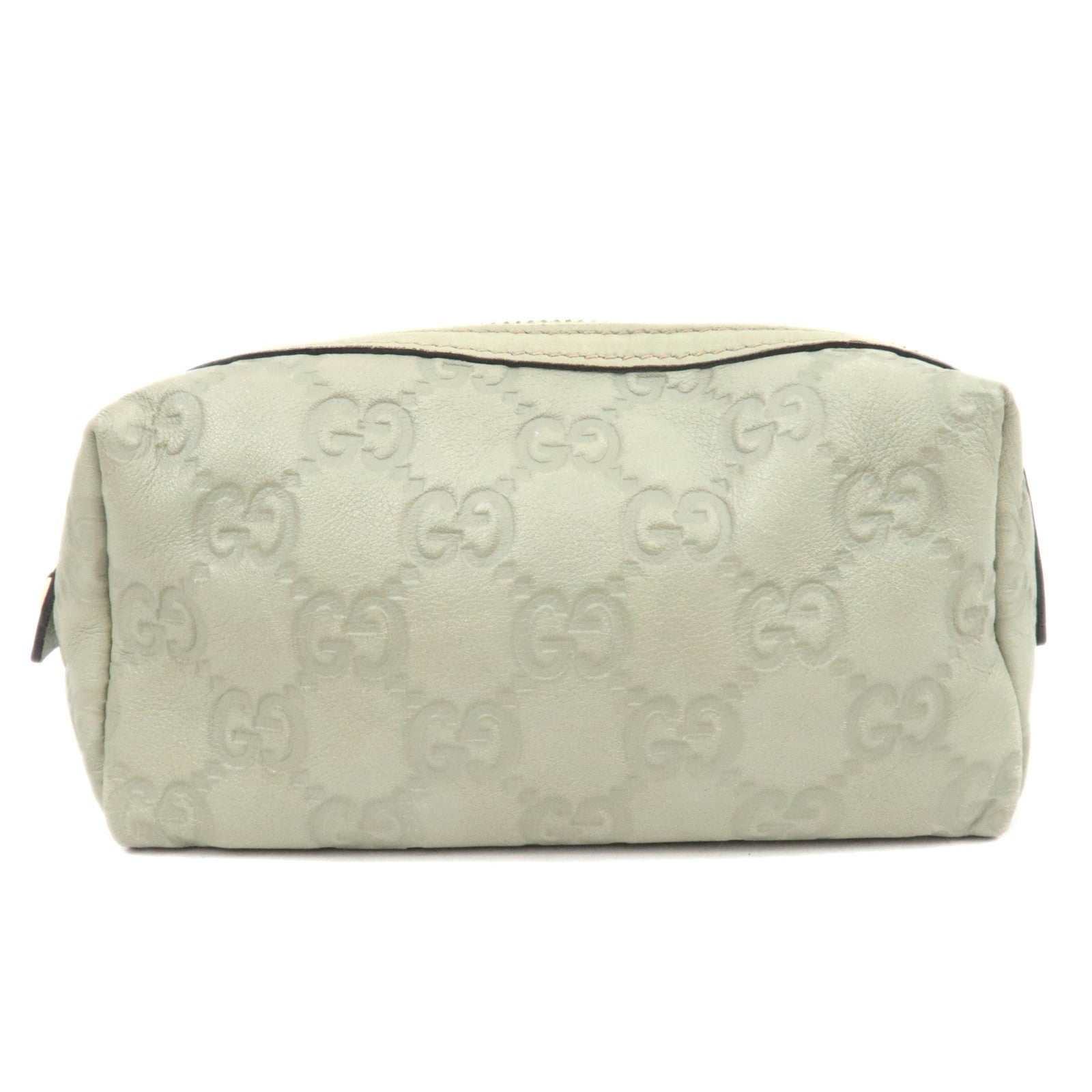 GUCCI Guccissima Leather Cosmetic Pouch Light Green 15322884393
