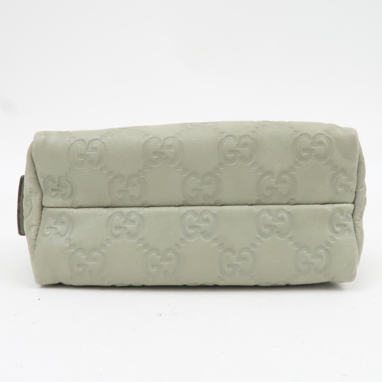 GUCCI Guccissima Leather Cosmetic Pouch Light Green 153228