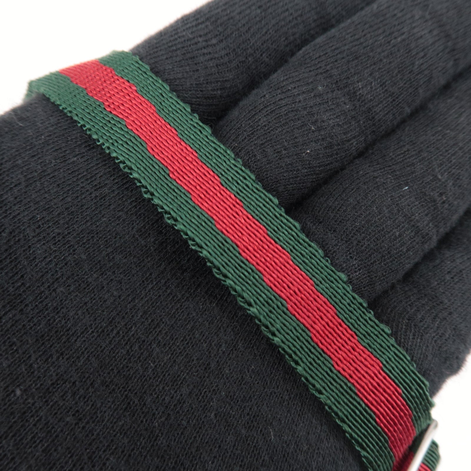 GUCCI Sherry Denim Leather Mini Handbag Black 92820