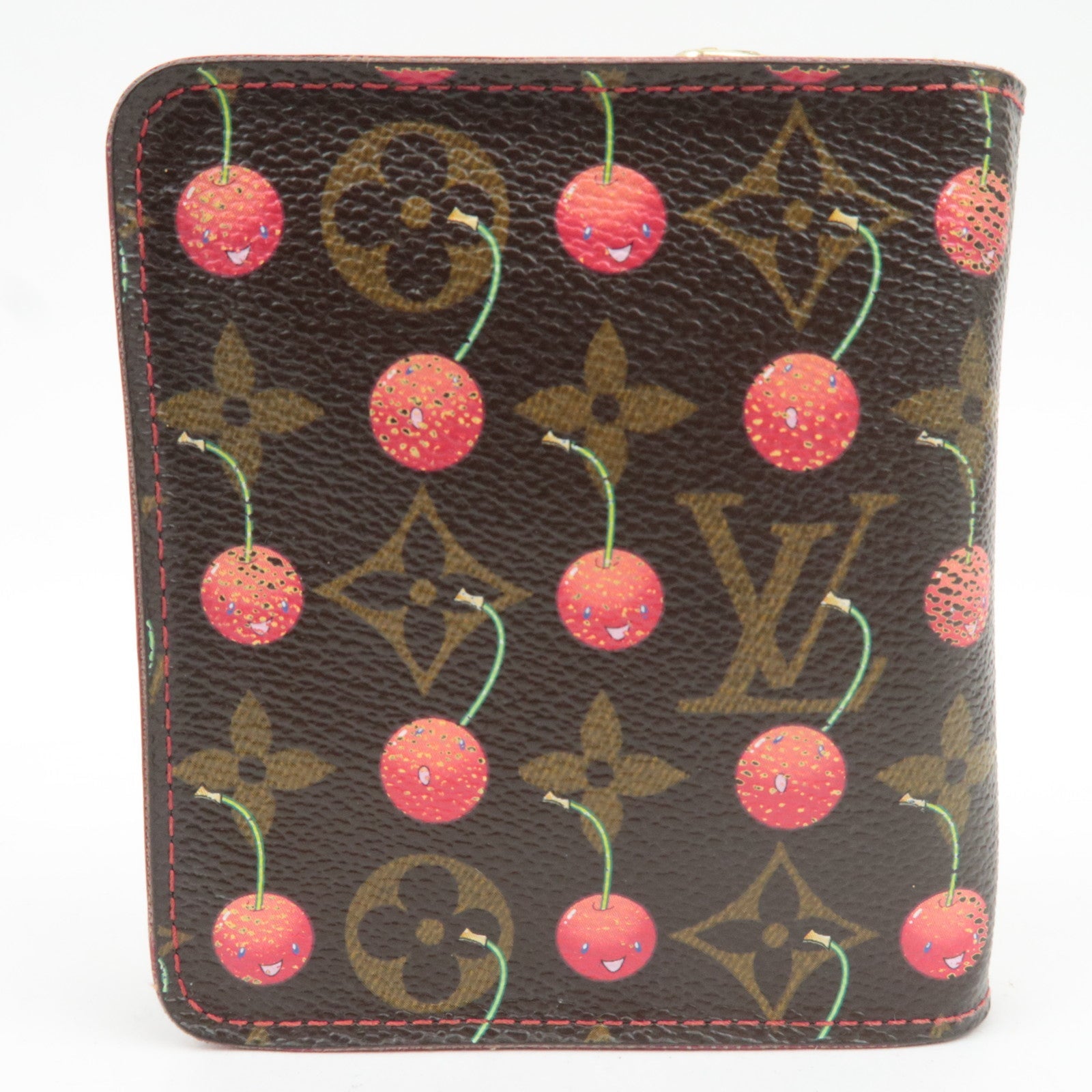 Louis Vuitton Monogram Cherry Compact Zip Wallet M95005 CA0035