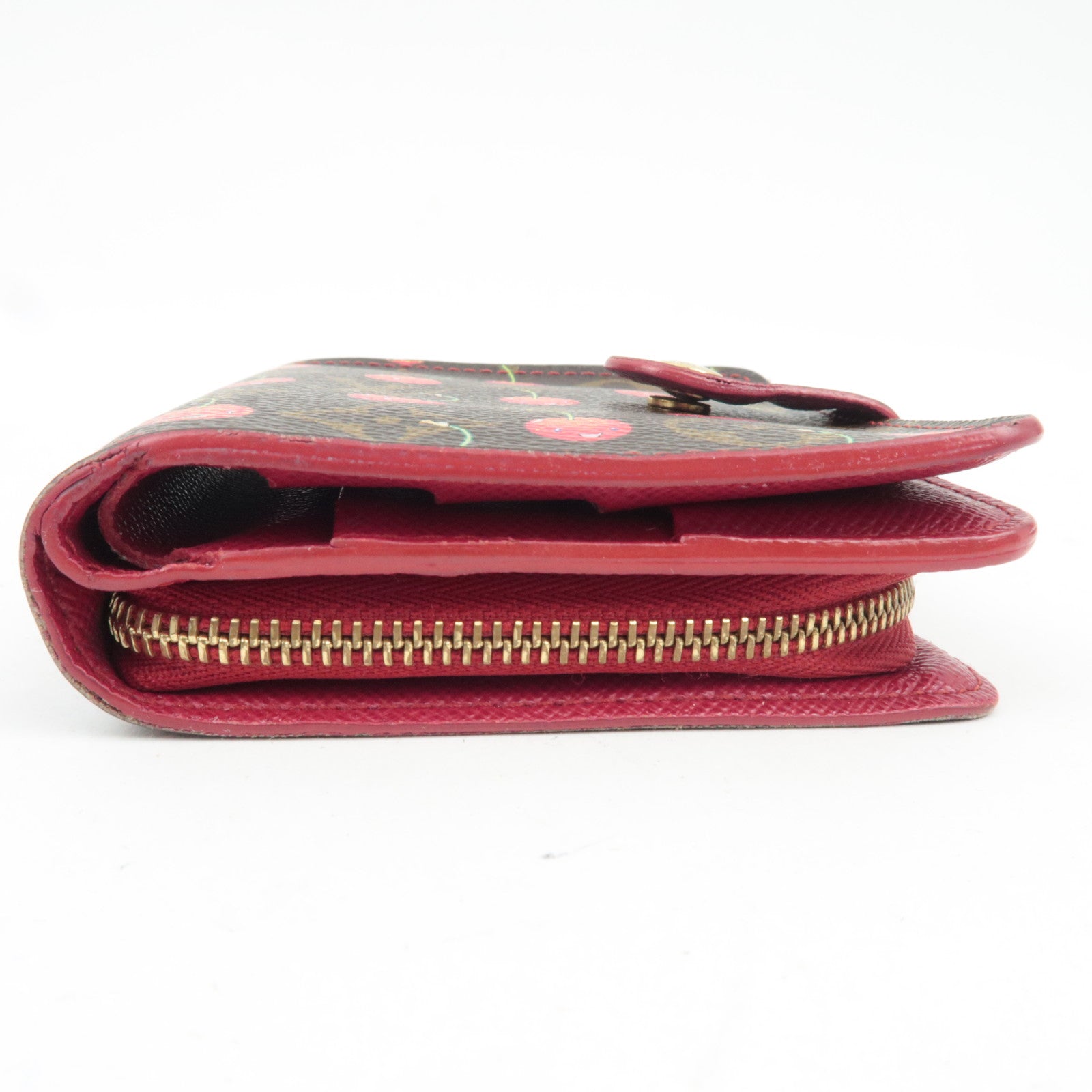 Louis Vuitton Monogram Cherry Compact Zip Wallet M95005 CA0035