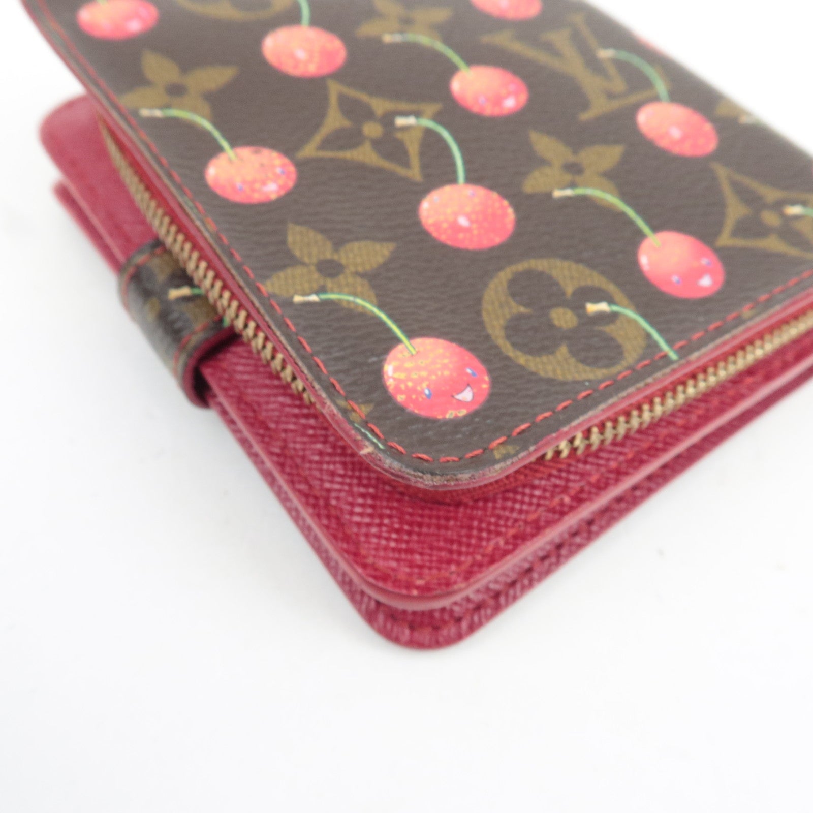 Louis Vuitton Monogram Cherry Compact Zip Wallet M95005 CA0035