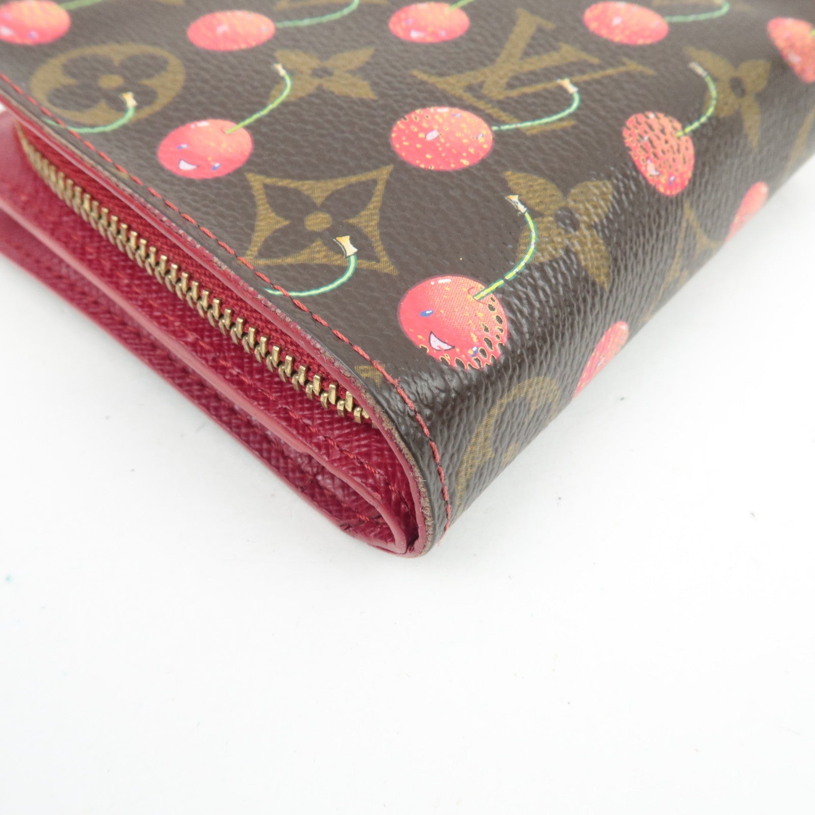 Louis Vuitton Monogram Cherry Compact Zip Wallet M95005 CA0035