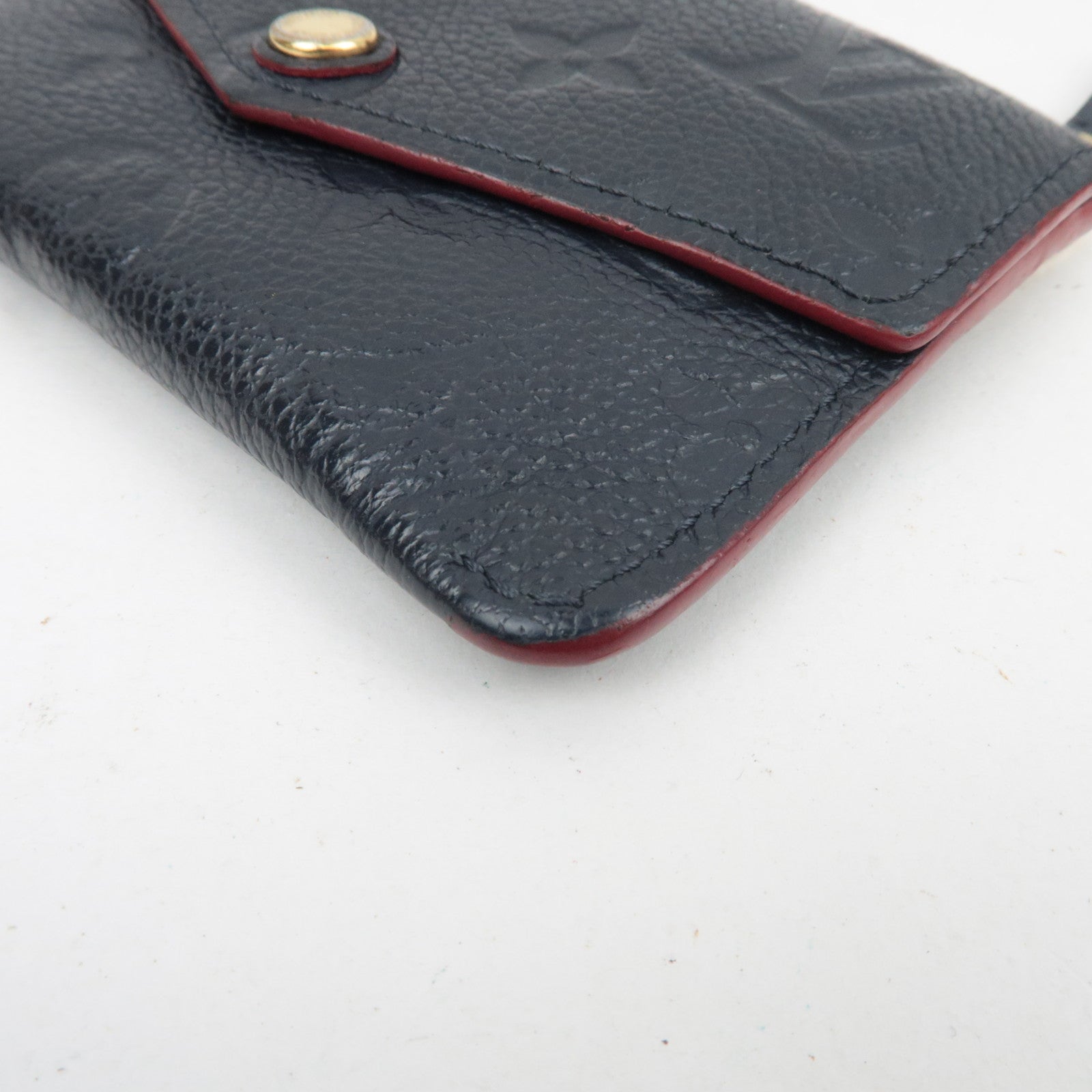 Louis Vuitton Monogram Empreinte Porte Carte Recto Verso Coin Case Marine Rouge M69420 TJ4179