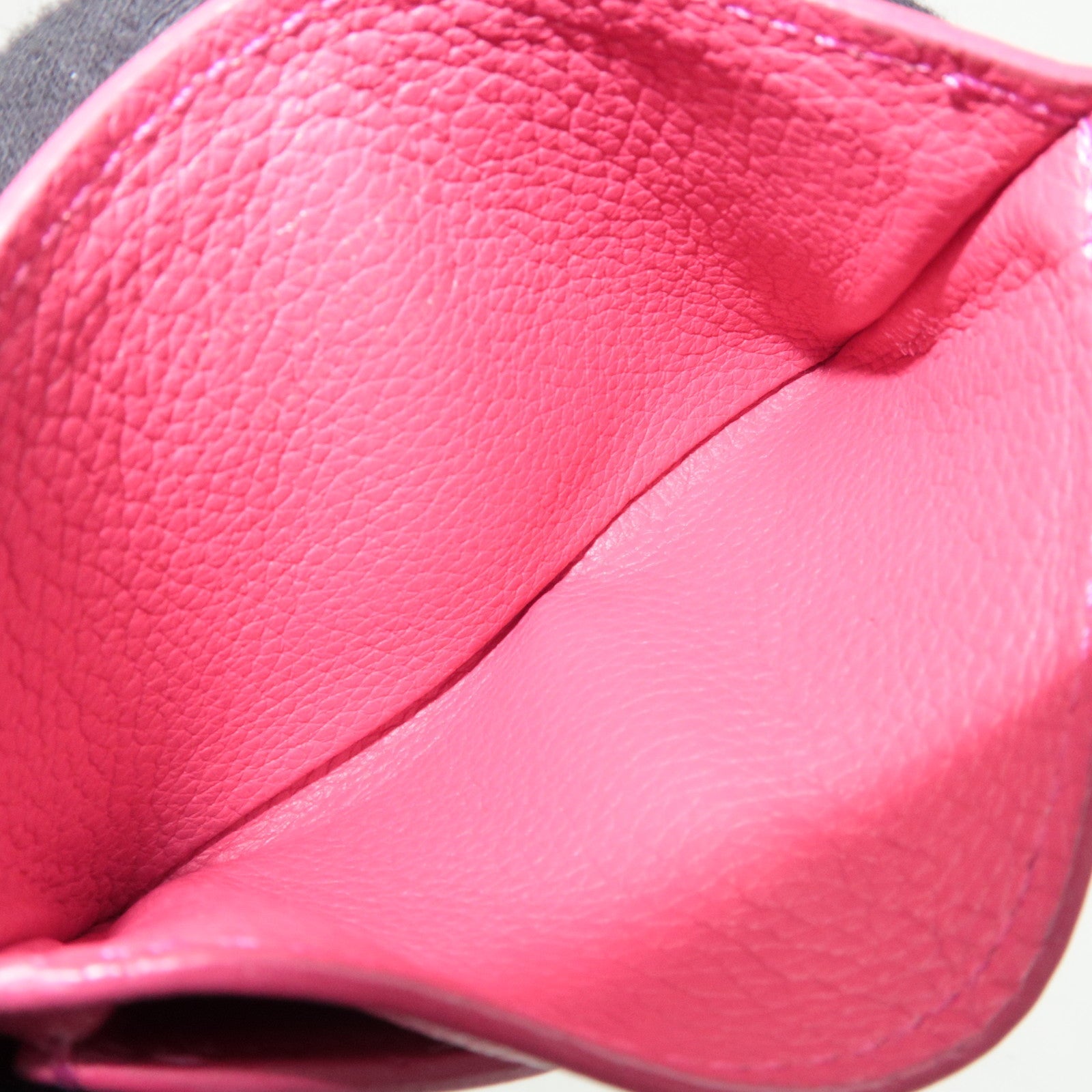 Louis Vuitton Porte Carte Lockme Card Case Leather Hot Pink M68555 SP4179