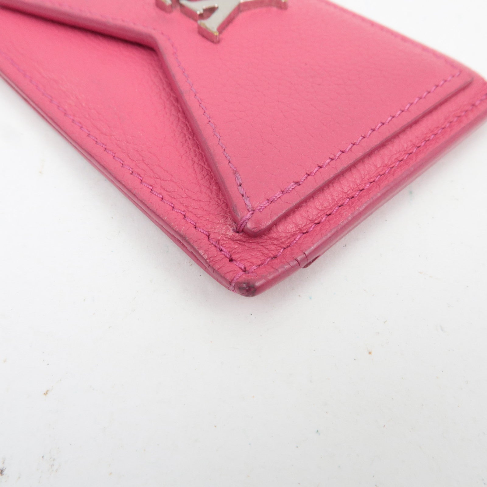 Louis Vuitton Porte Carte Lockme Card Case Leather Hot Pink M68555 SP4179